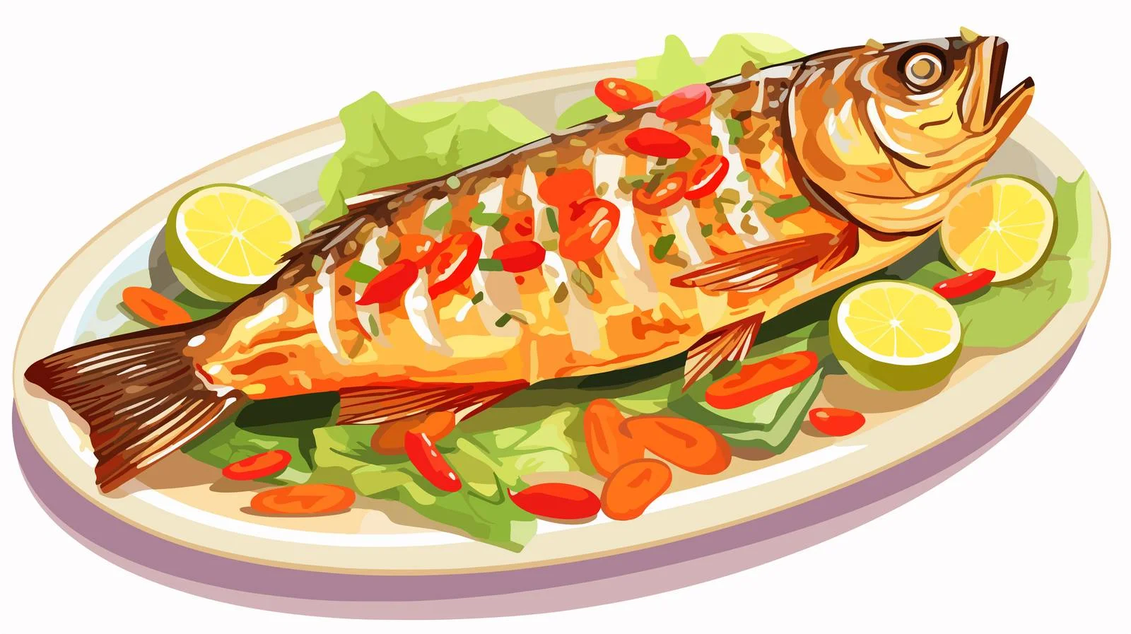 Delicious Ikan Bakar Pete Dish — free download from Dotvec