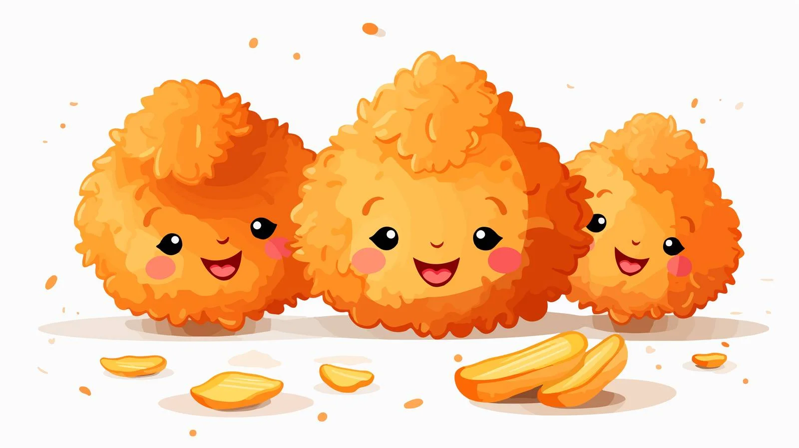 Delicious Chicken Nugget Vector Illustration