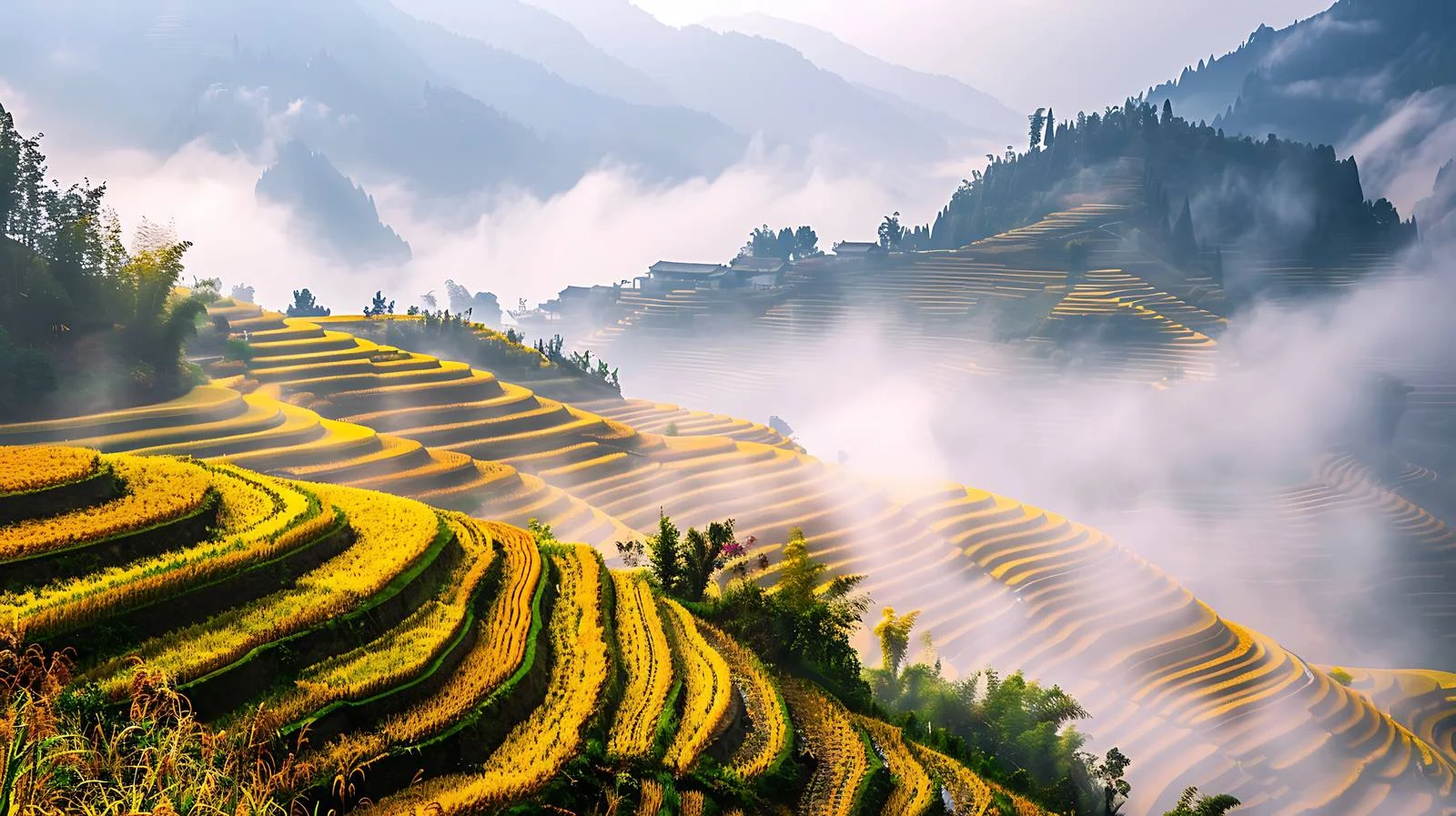 Serene Morning at Yunhai Terraced Fields — free download from Dotvec