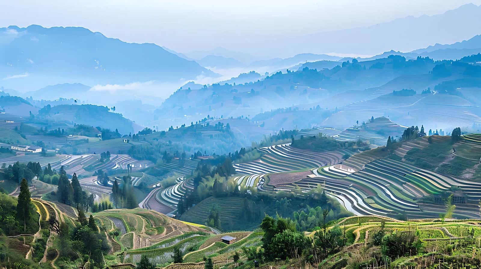 Majestic Nanuo Towns at Dawn — free download from Dotvec