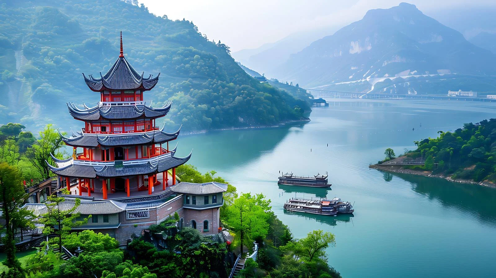 Tranquil First Bay Scenery in Yunnan — free download from Dotvec