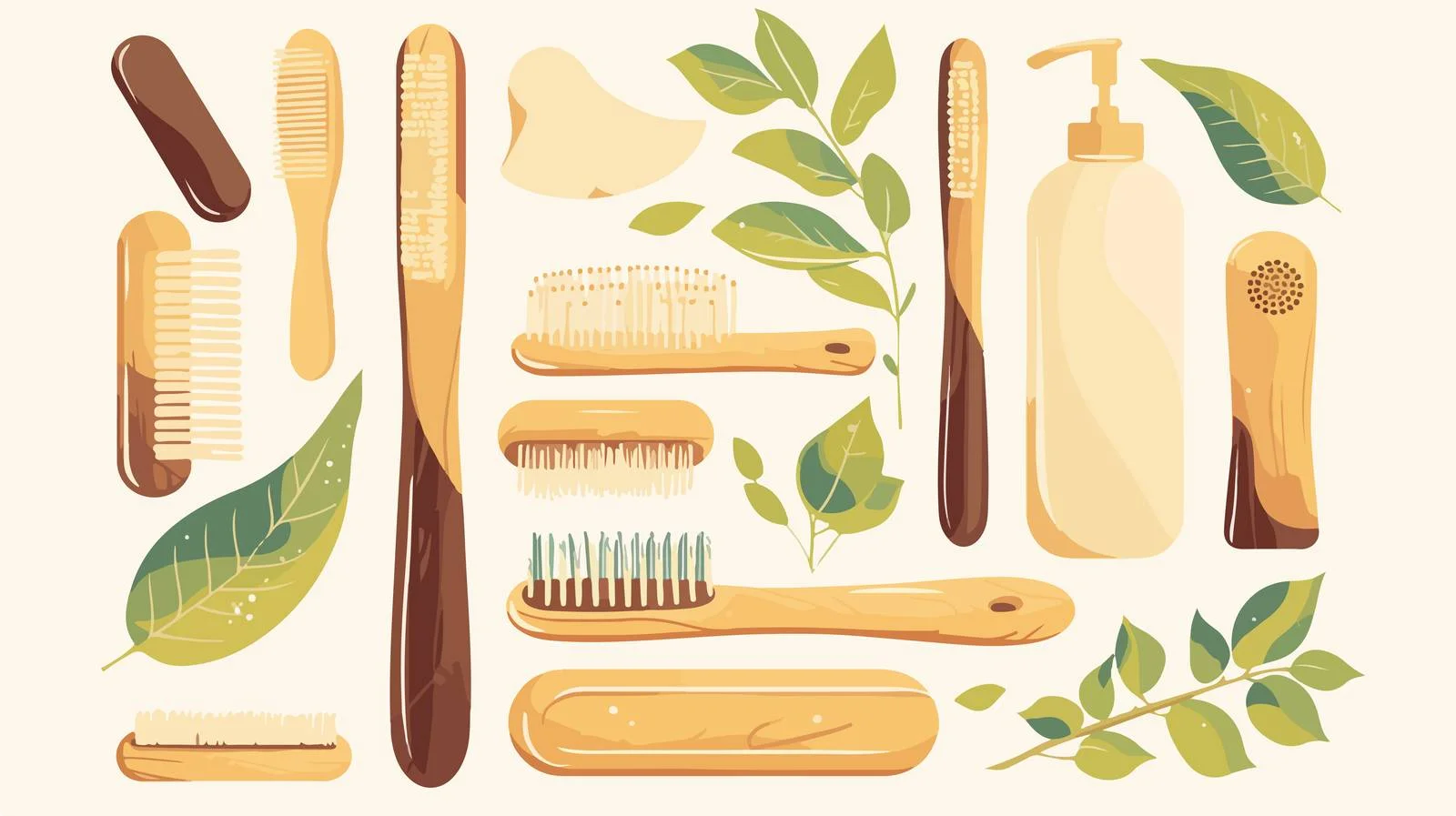 Eco-Friendly Reusable Hygiene Items Vector Illustration — free download from Dotvec