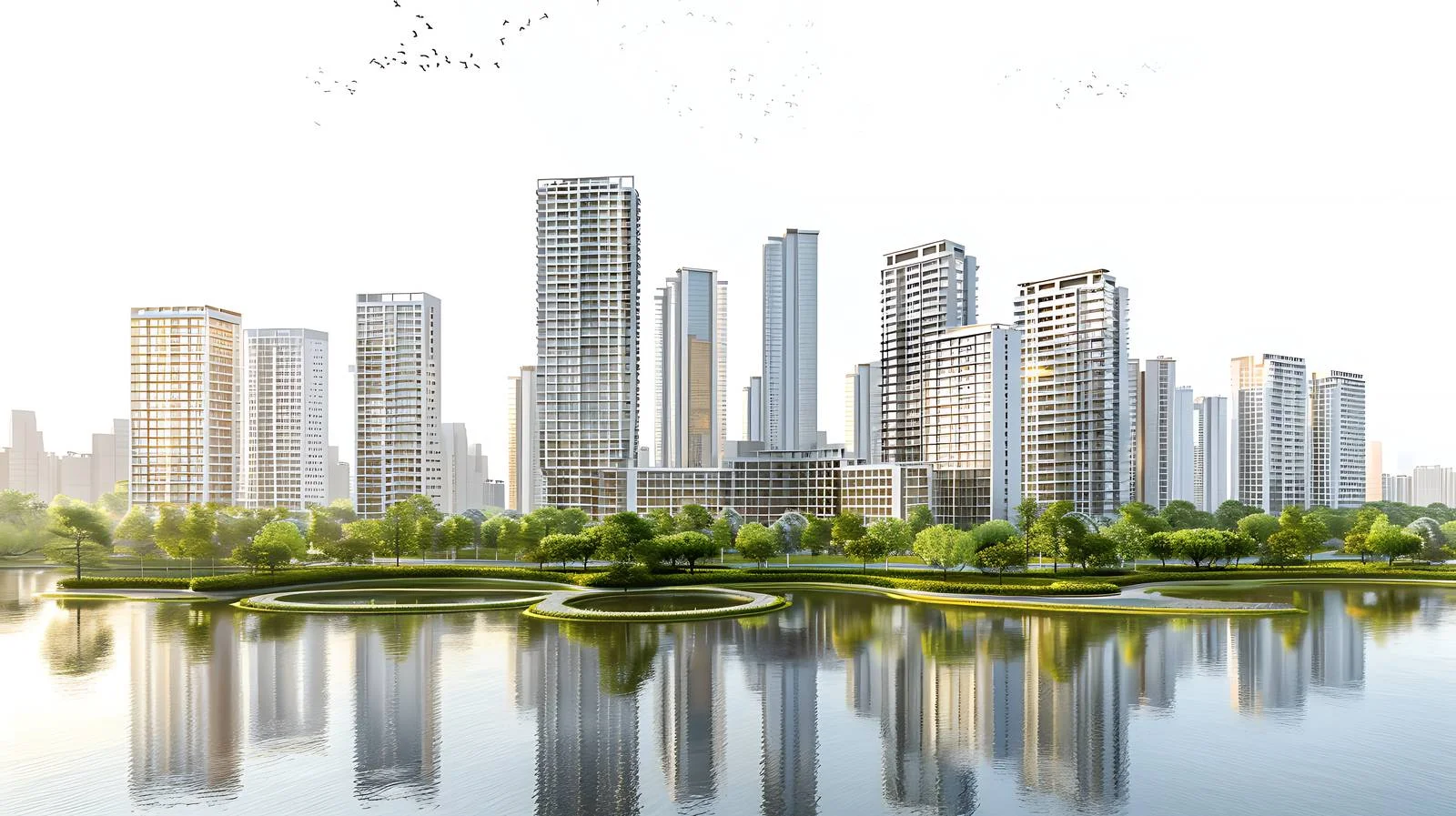 Modern Zhengdong New Area on White — free download from Dotvec