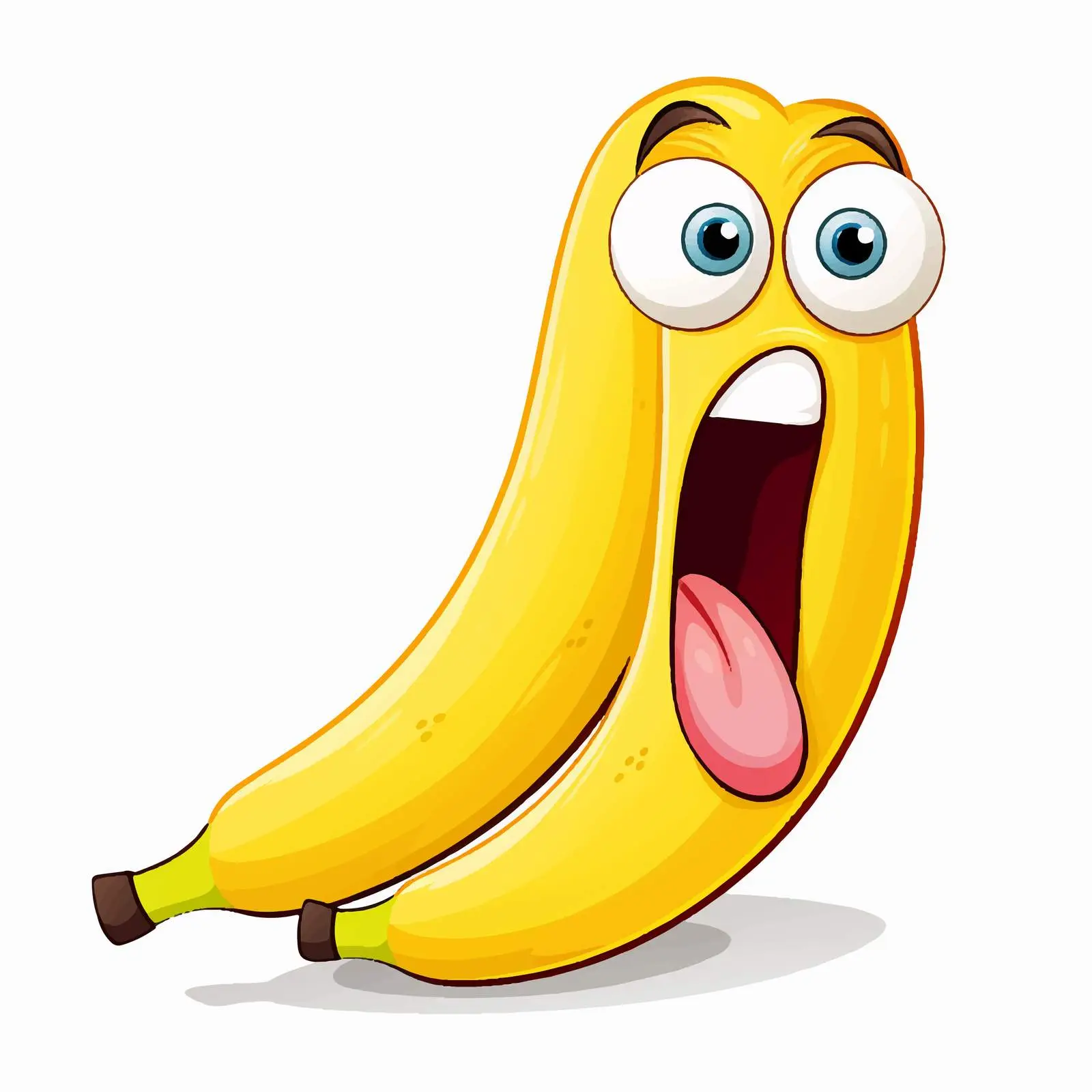 Shocked Banana Cartoon Vector Illustration — free download from Dotvec