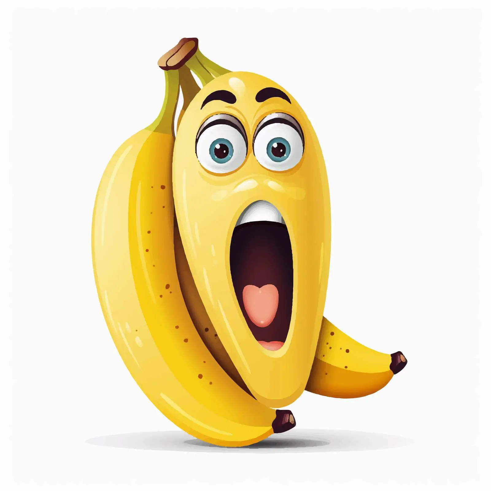 Shocked Banana Cartoon Vector Illustration — free download from Dotvec