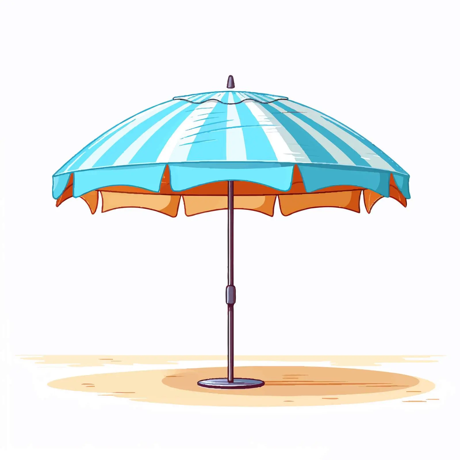 Beach Umbrella Line Vector Illustration — free download from Dotvec