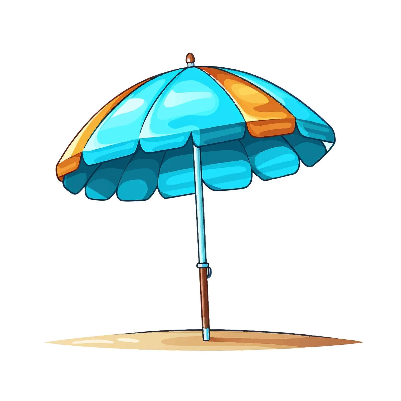 Cartoon Beach Umbrella Vector Illustration — free download from Dotvec