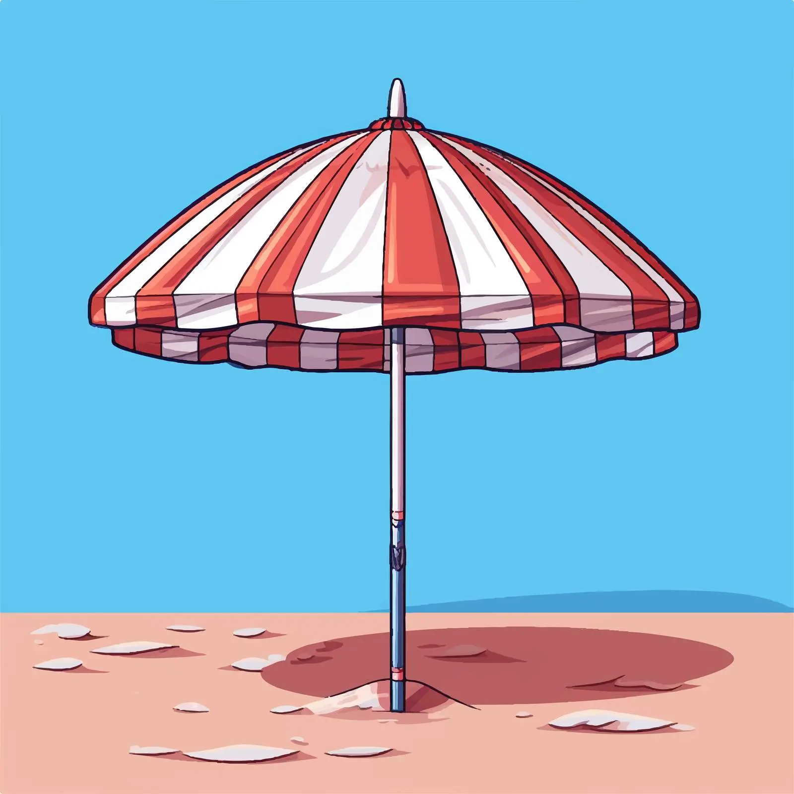 Cartoon Beach Umbrella Vector Illustration — free download from Dotvec