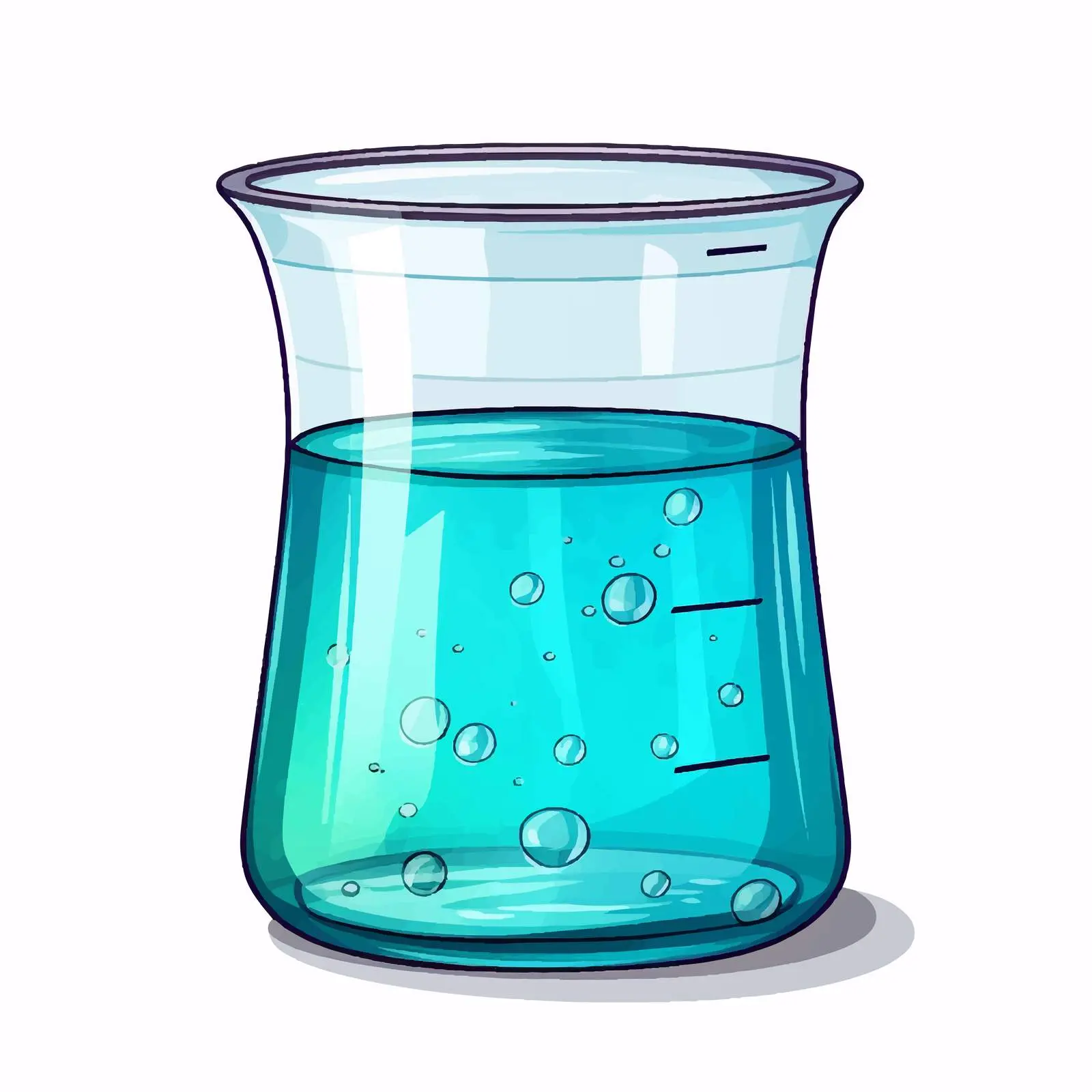 Cartoon Glass Beakers Vector Illustration – free beak image from Dotvec