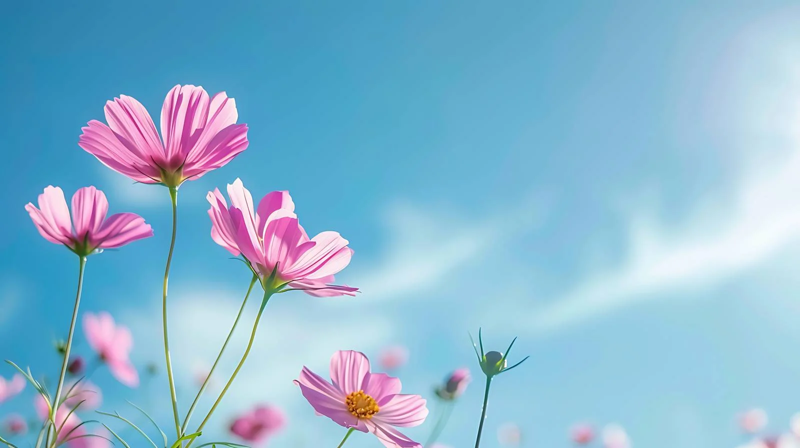 Cosmos Flower Beauty Blue Sky Isolated — free download from Dotvec