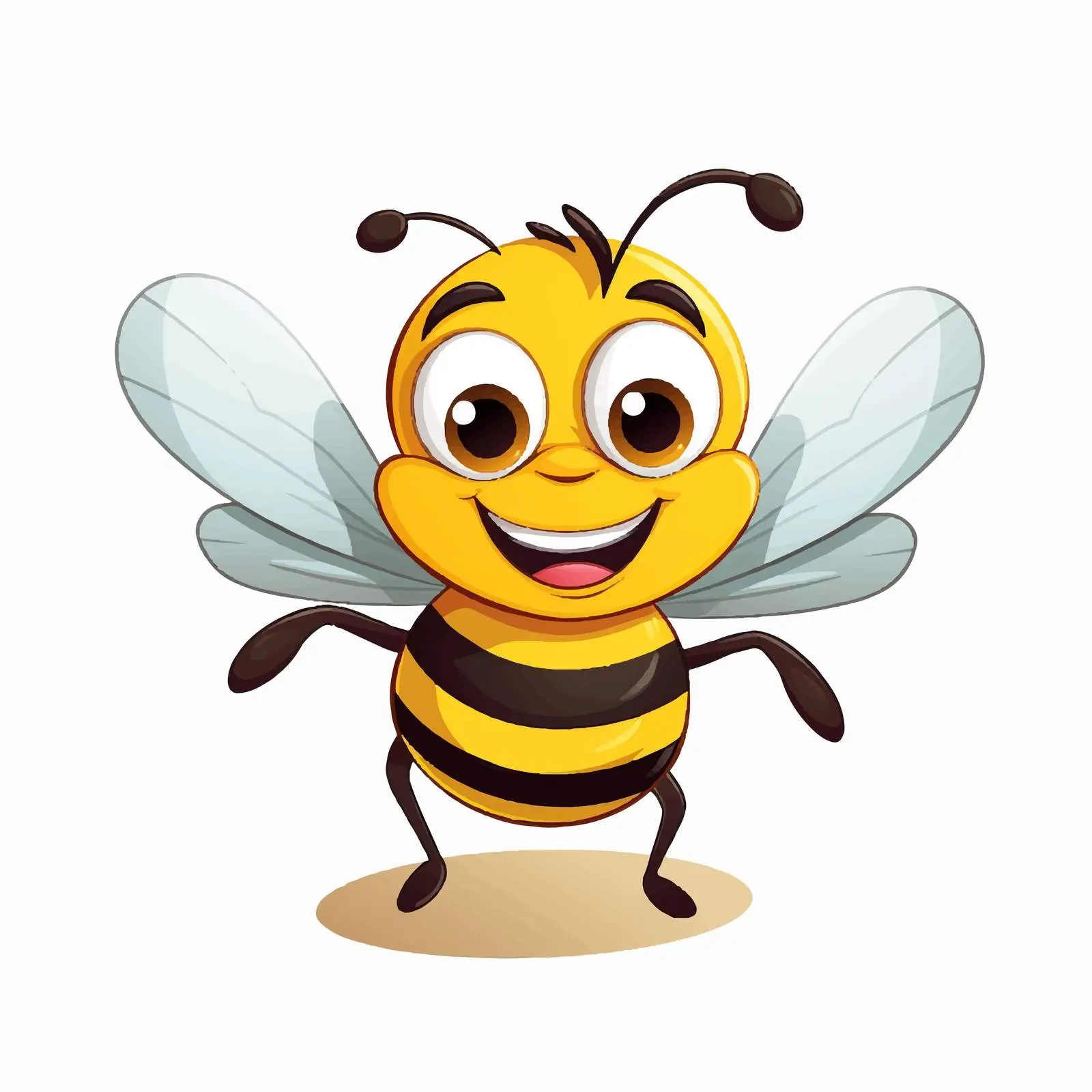 Bee Game Cartoon Vector Illustration Template — free download from Dotvec