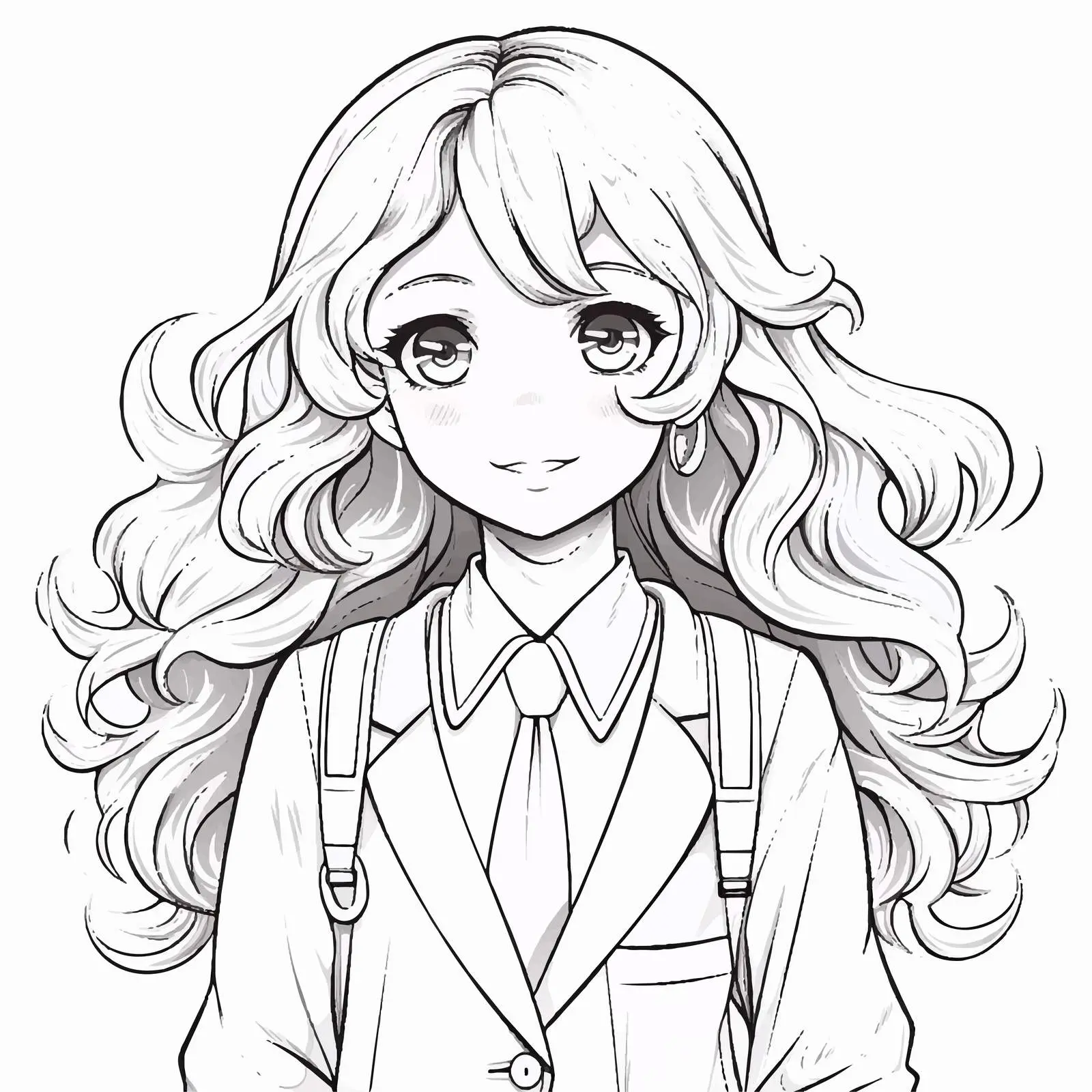 Beautiful Female Doodle Outline Vector Art — free download from Dotvec