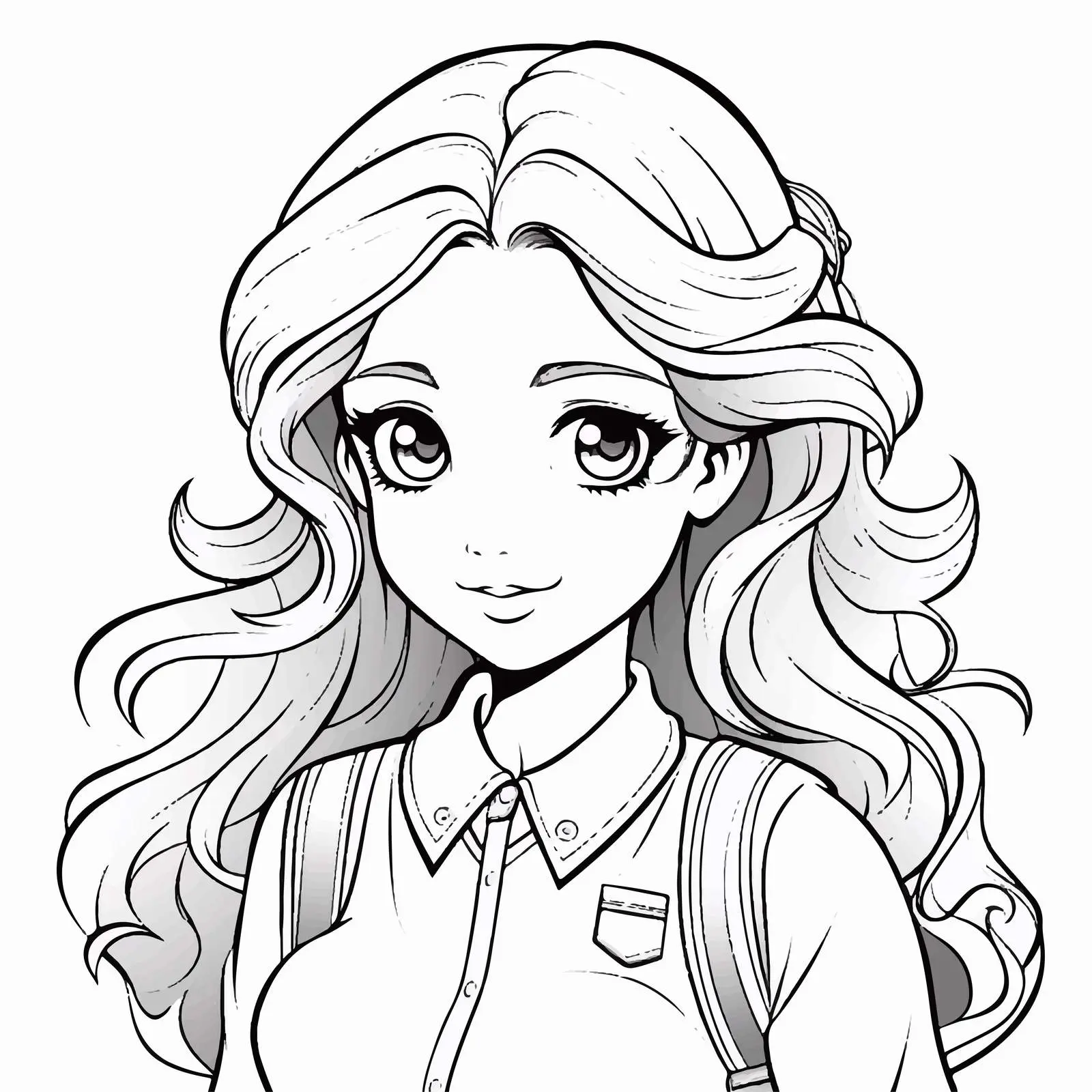 Beautiful Female Doodle Outline Illustration — free download from Dotvec