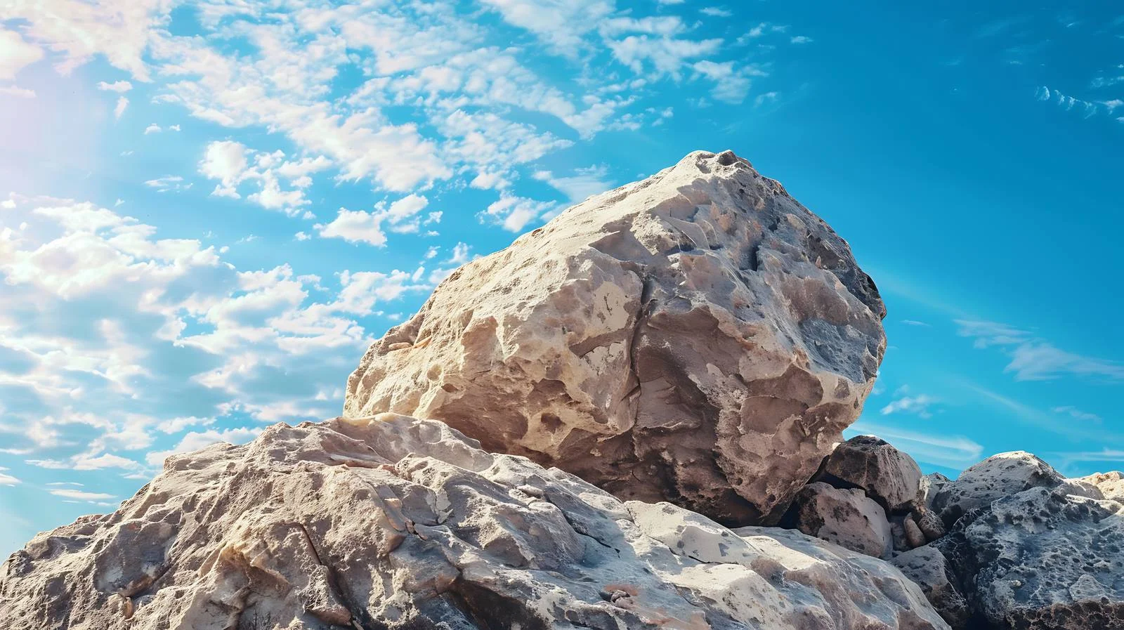 Majestic Rock Formation in Clear Sky — free download from Dotvec