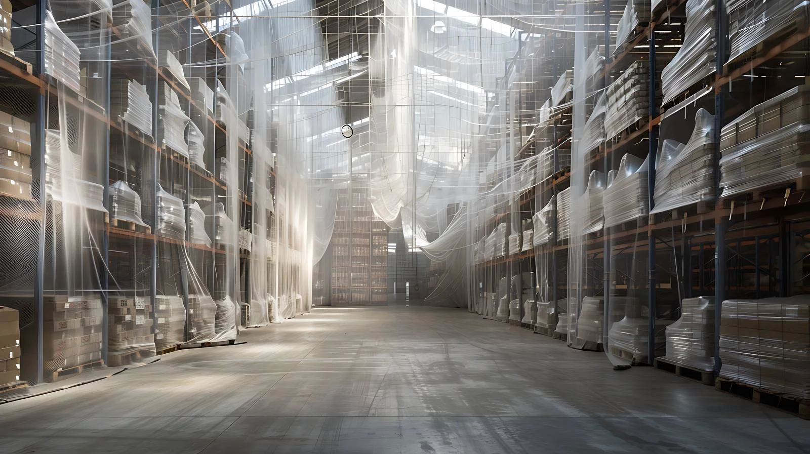 Vast Warehouse Filled with Metal Nets — free download from Dotvec