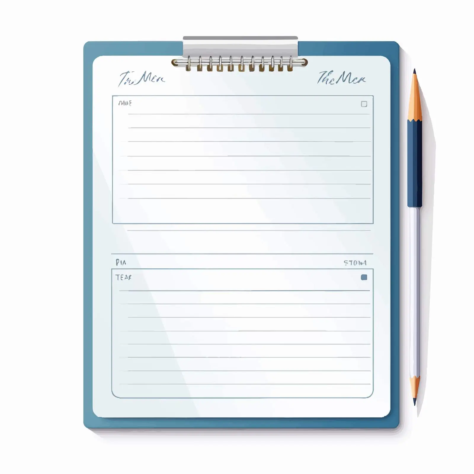 Weekly Lesson Plan Template Notepad Vector — free download from Dotvec