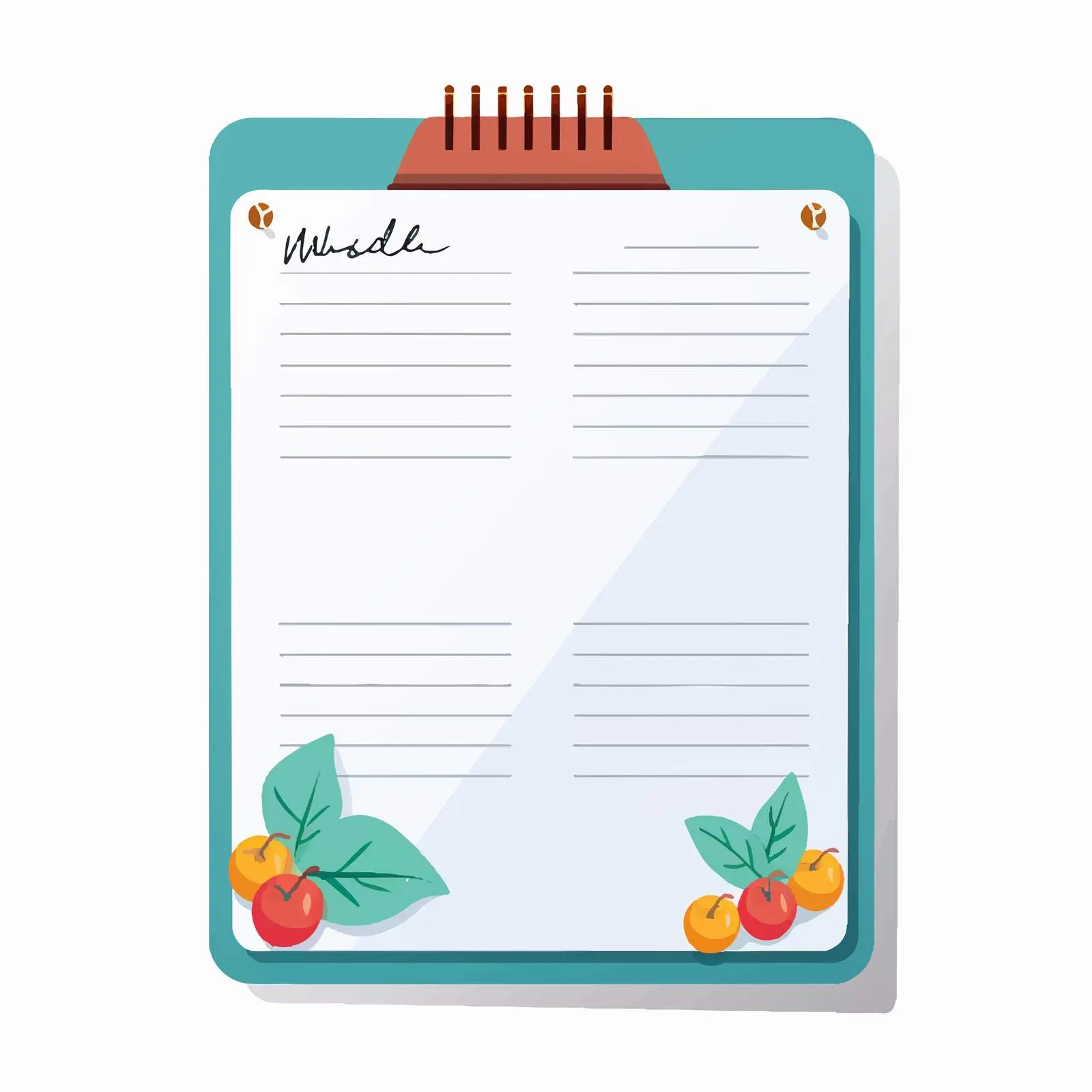Weekly Lesson Plan Notepad Template Vector — free download from Dotvec