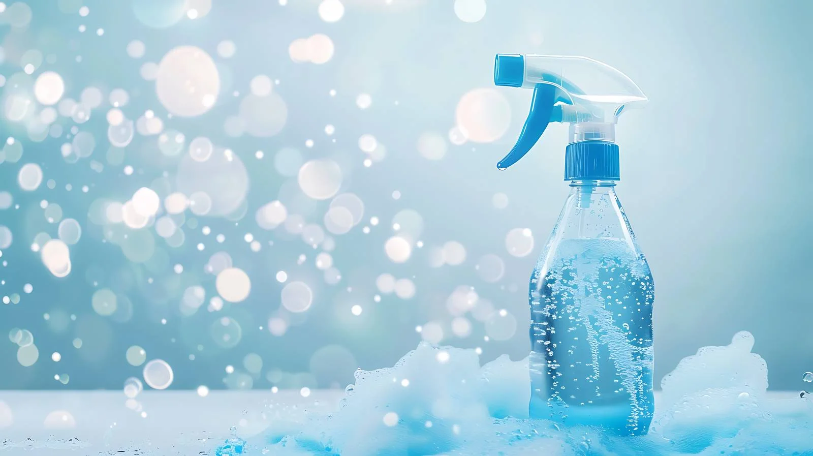 Eco-Friendly Cleaning Products in Bokeh Light — free download from Dotvec