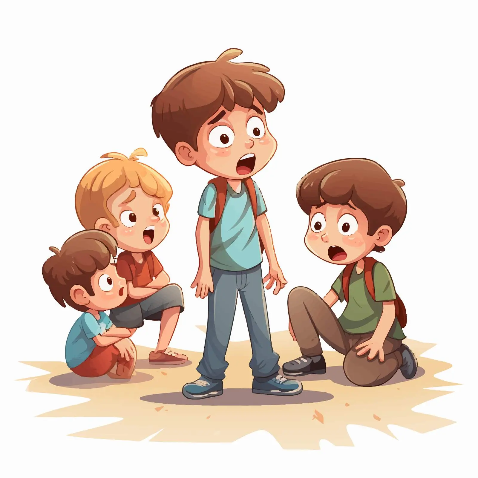 Childhood Bullying Illustration Vector – free bullying image from Dotvec