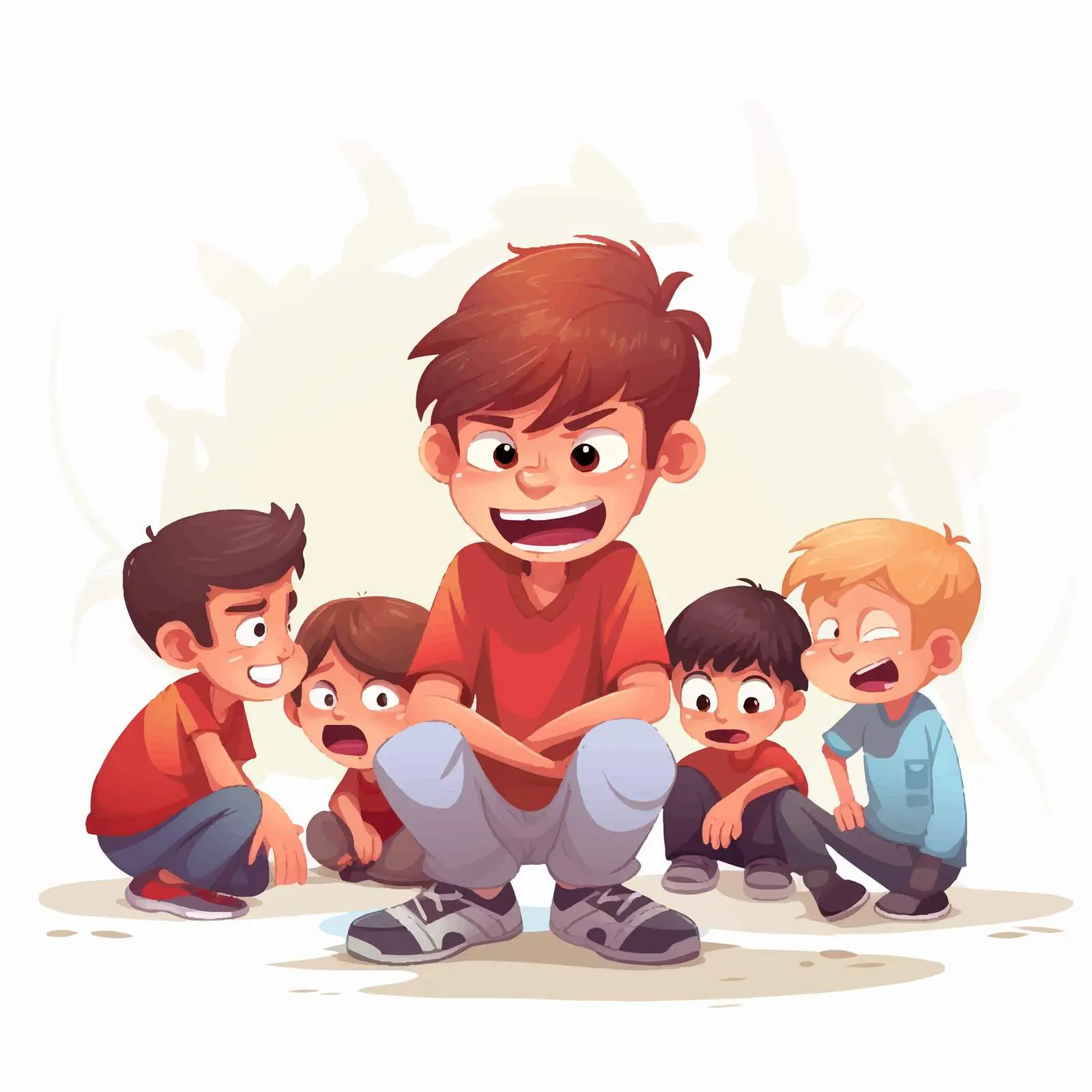 Illustration of Child Bullying by Peers – free bullying image from Dotvec