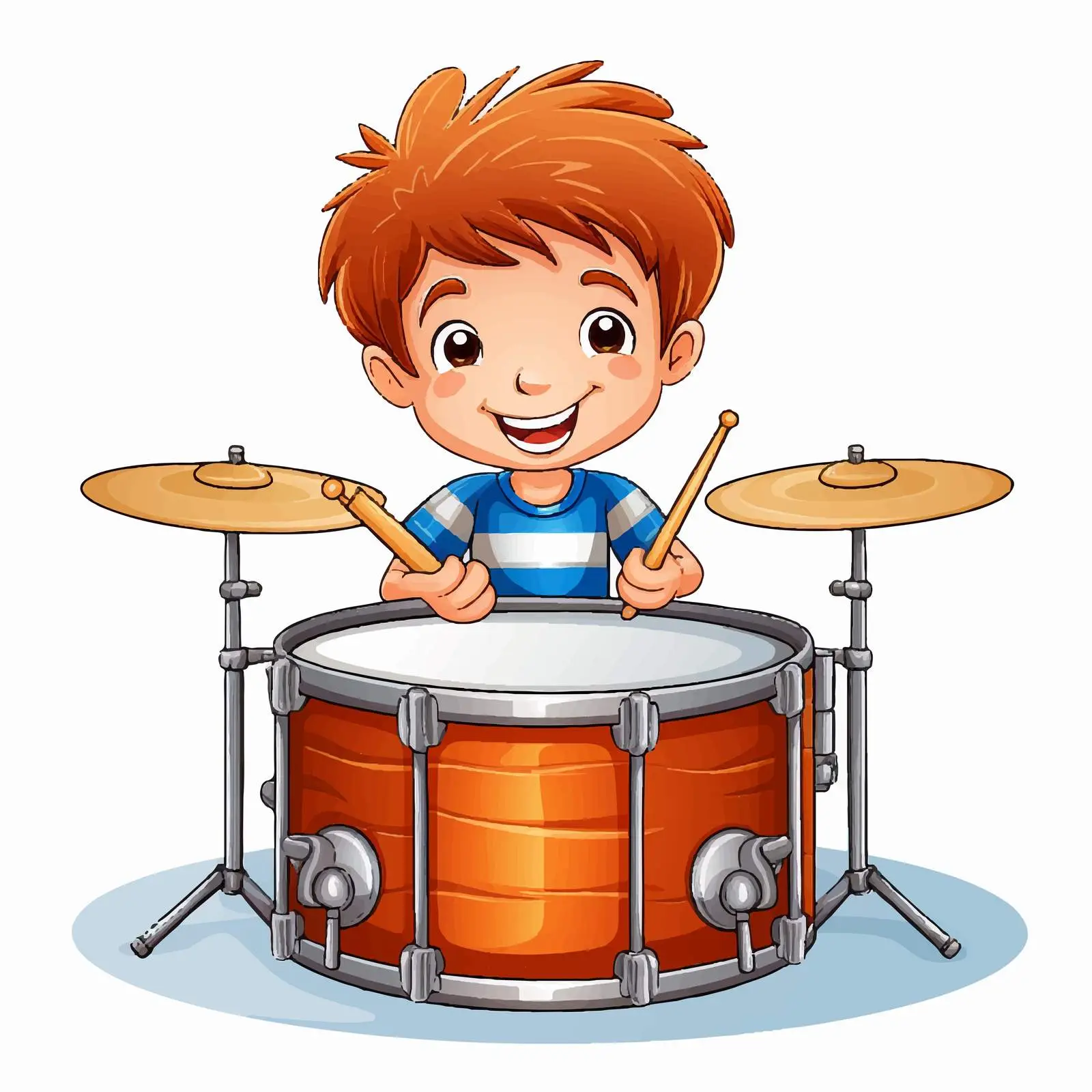 Boy Playing Drum Illustration Vector Design — free download from Dotvec