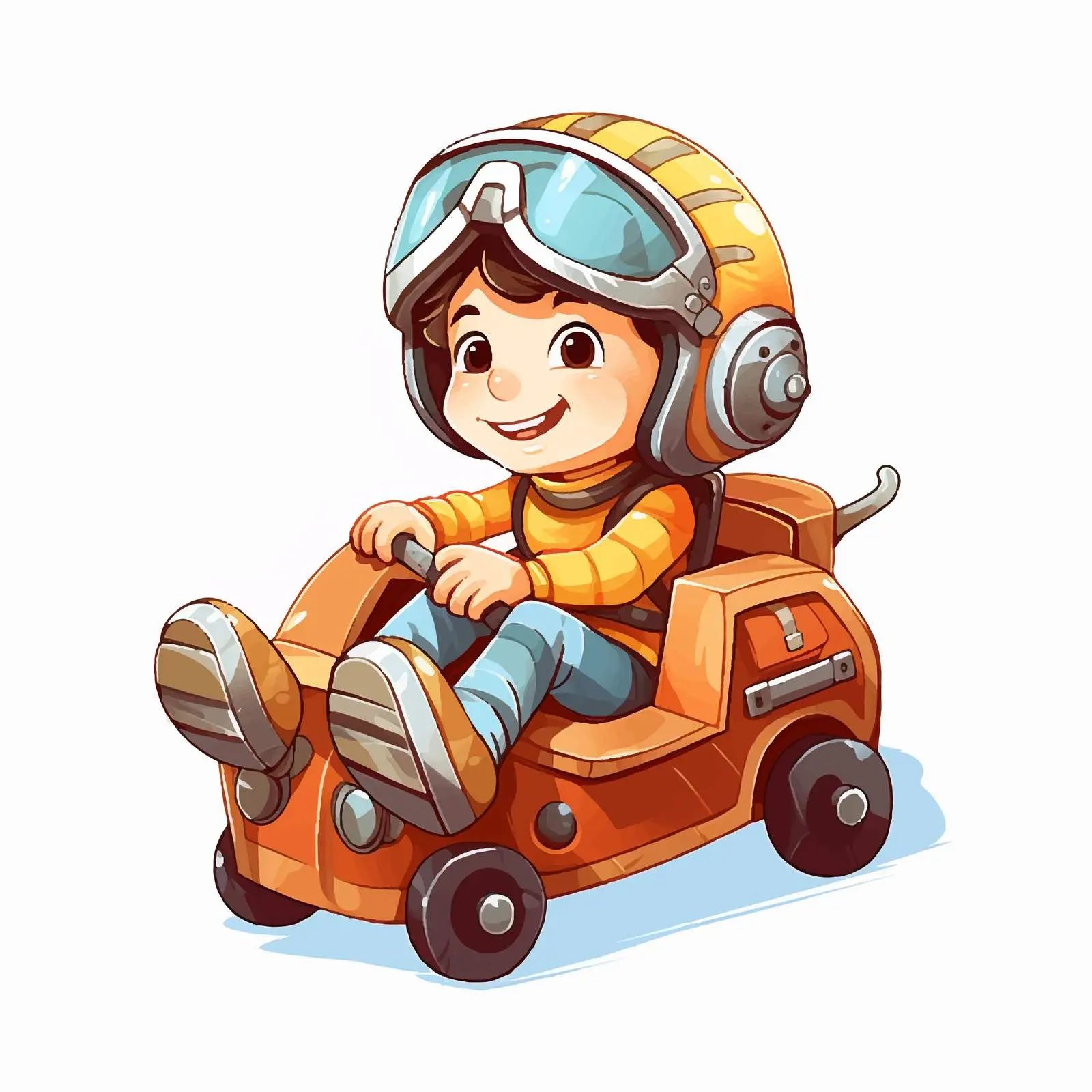 Boy Playing with Airplane Toy Illustration — free download from Dotvec