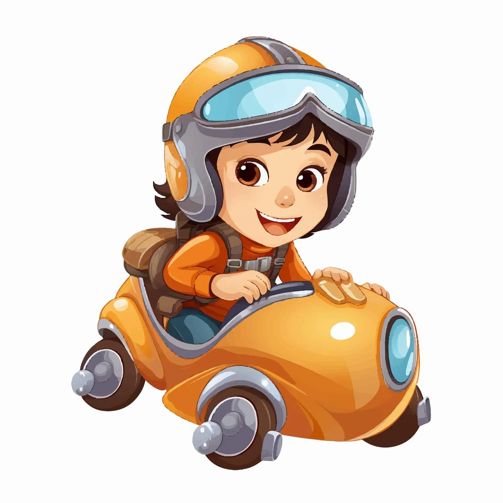 Boy in Helmet Playing with Airplane Toy — free download from Dotvec