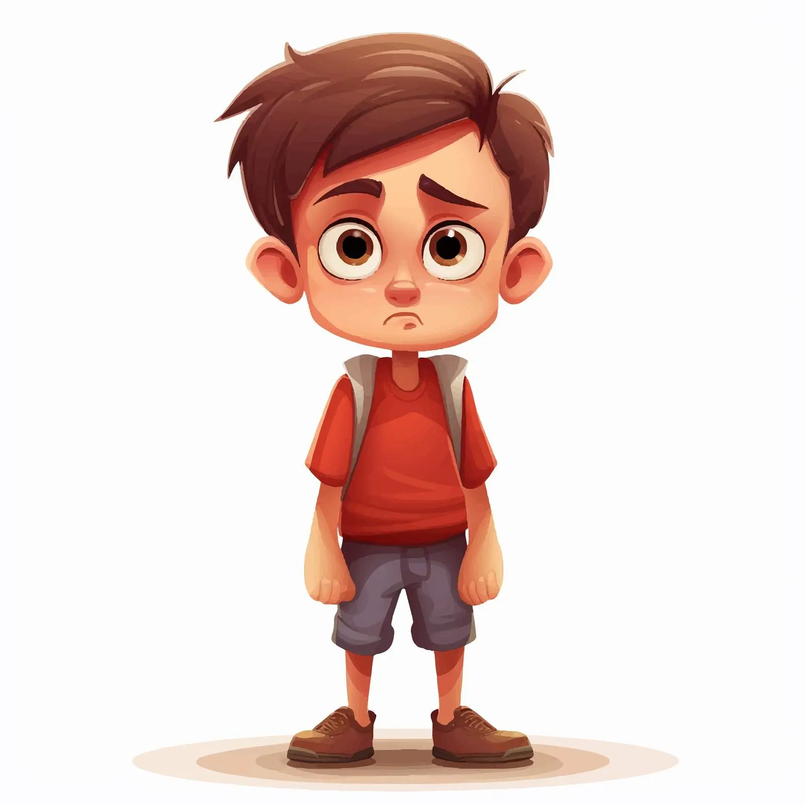 Sad Boy Cartoon Vector Illustration — free download from Dotvec