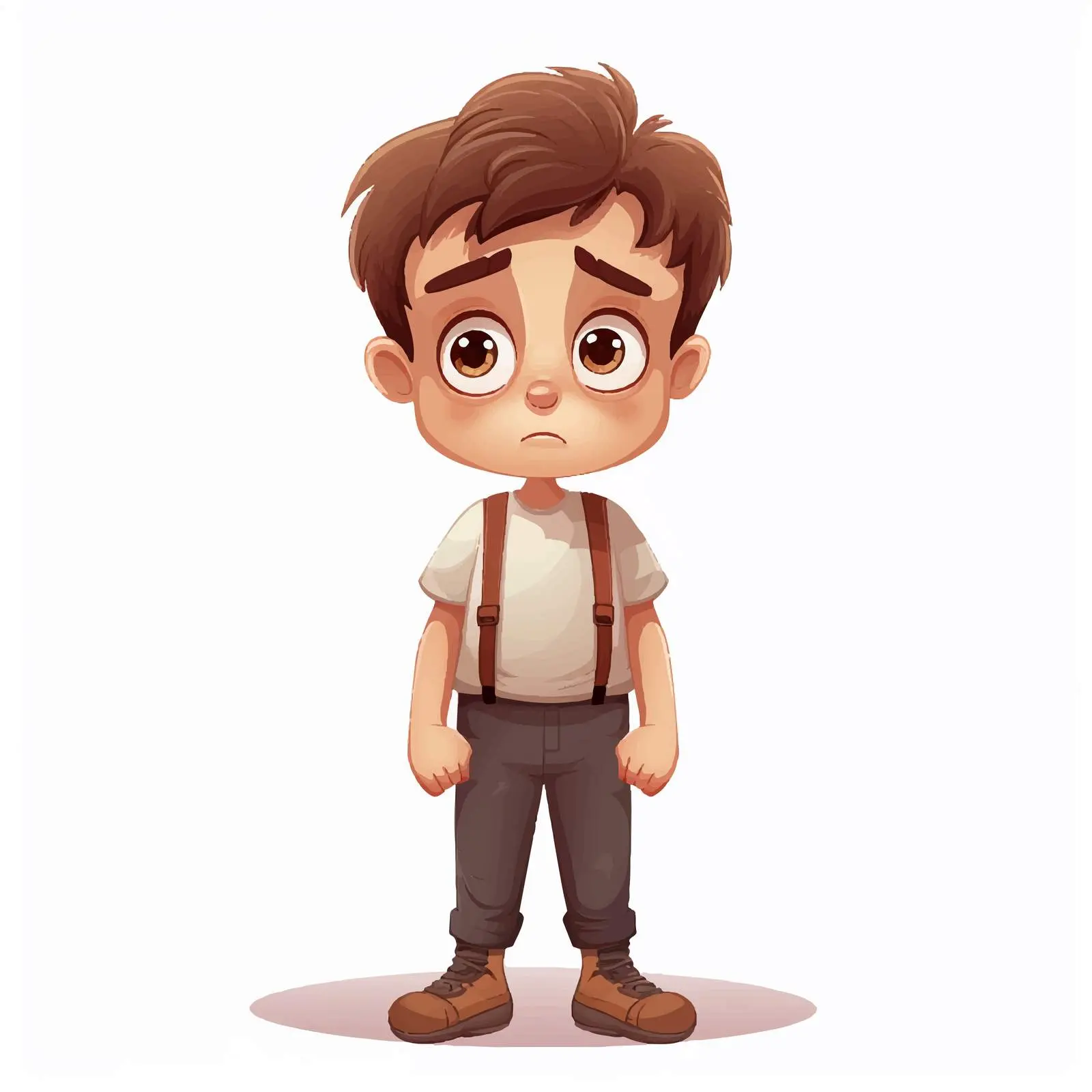 Sad Boy Cartoon Vector Illustration — free download from Dotvec