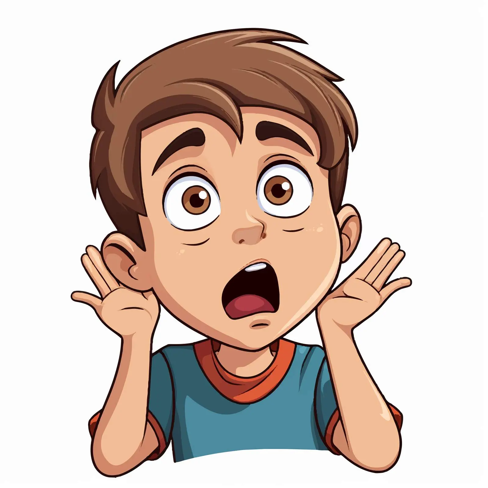 Shocked Boy Cartoon Vector Illustration — free download from Dotvec
