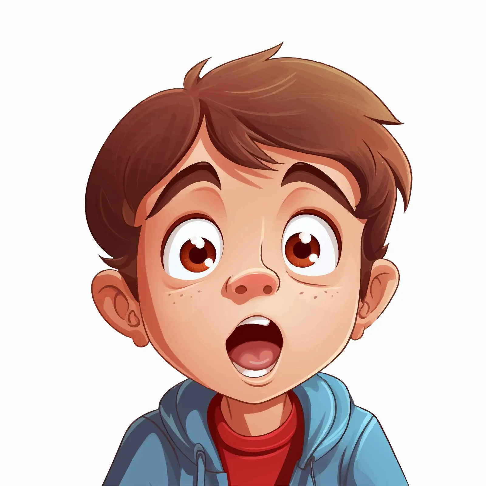 Shocked Boy Cartoon Vector Illustration — free download from Dotvec