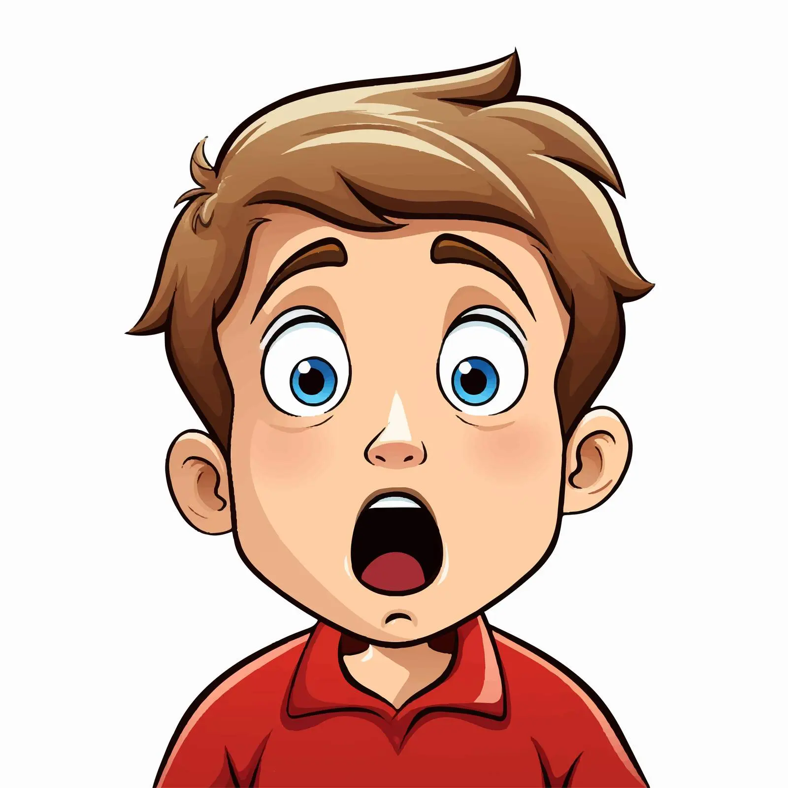 Shocked Boy Cartoon Vector Illustration — free download from Dotvec