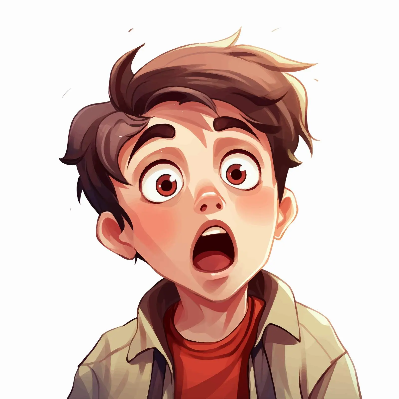 Shocked Boy Cartoon Vector Illustration — free download from Dotvec