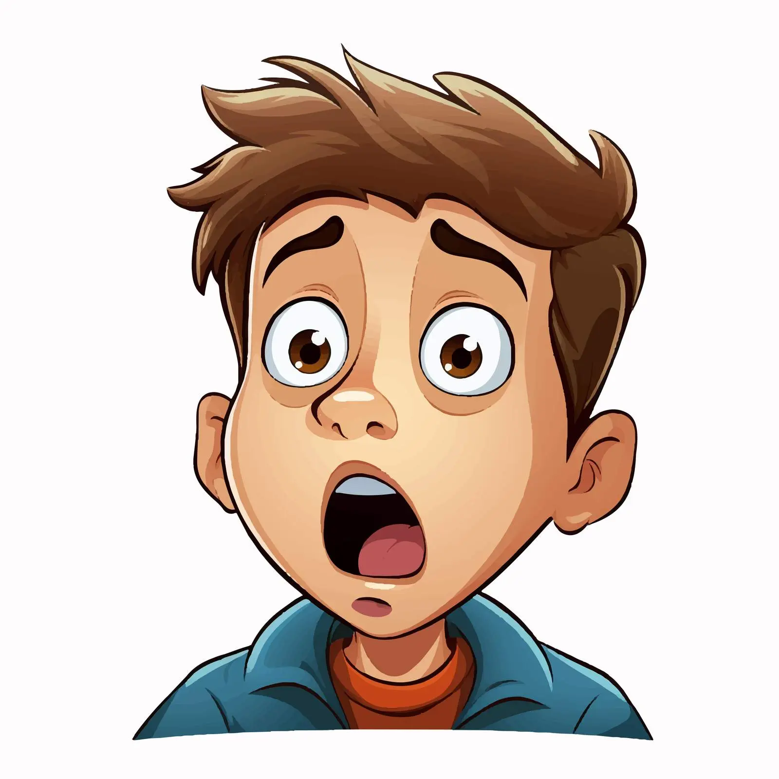 Shocked Boy Cartoon Vector Illustration — free download from Dotvec