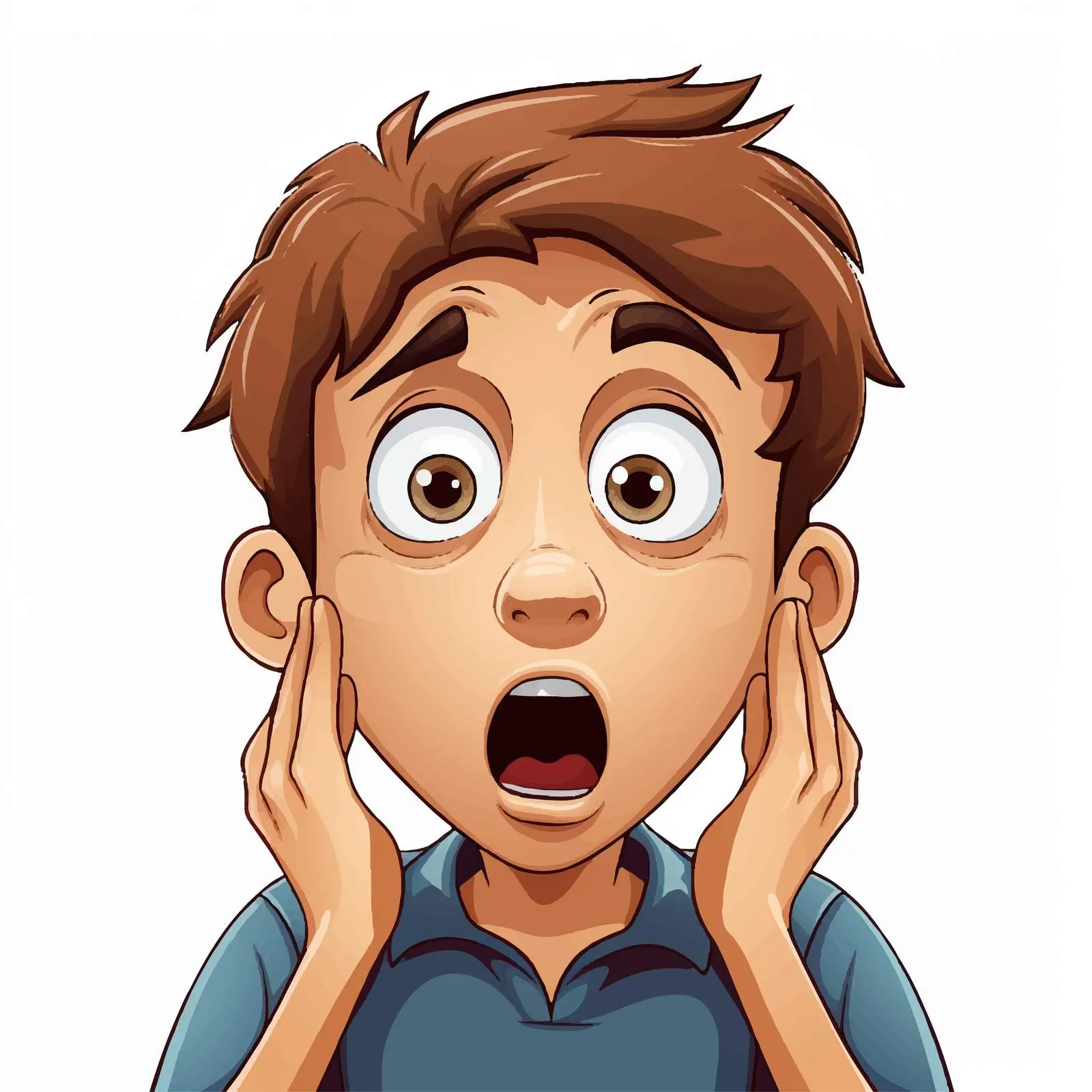 Shocked Boy Cartoon Vector Illustration — free download from Dotvec