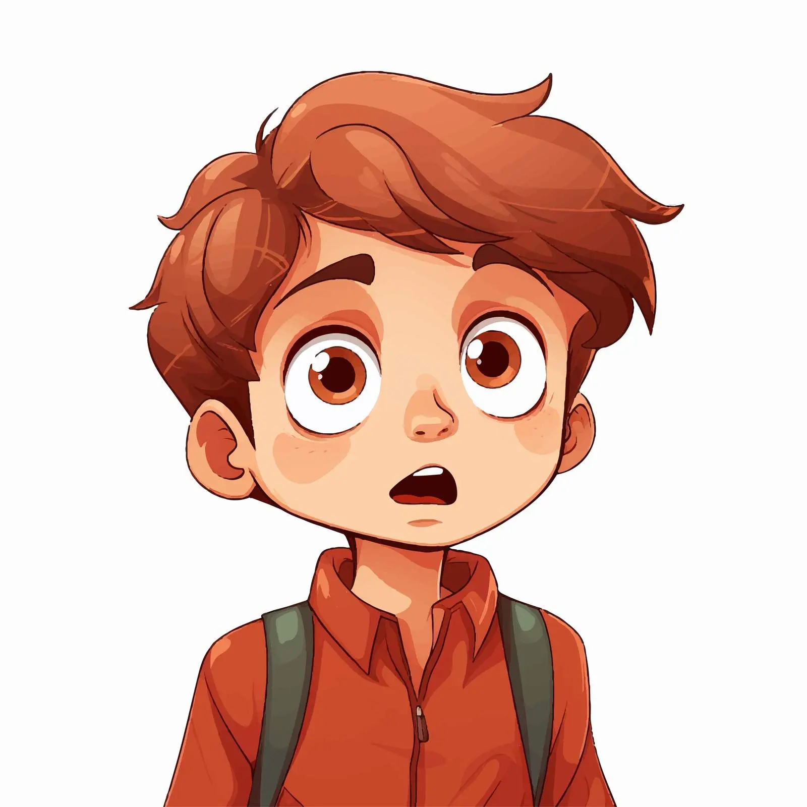 Worried Boy Cartoon Vector Illustration — free download from Dotvec