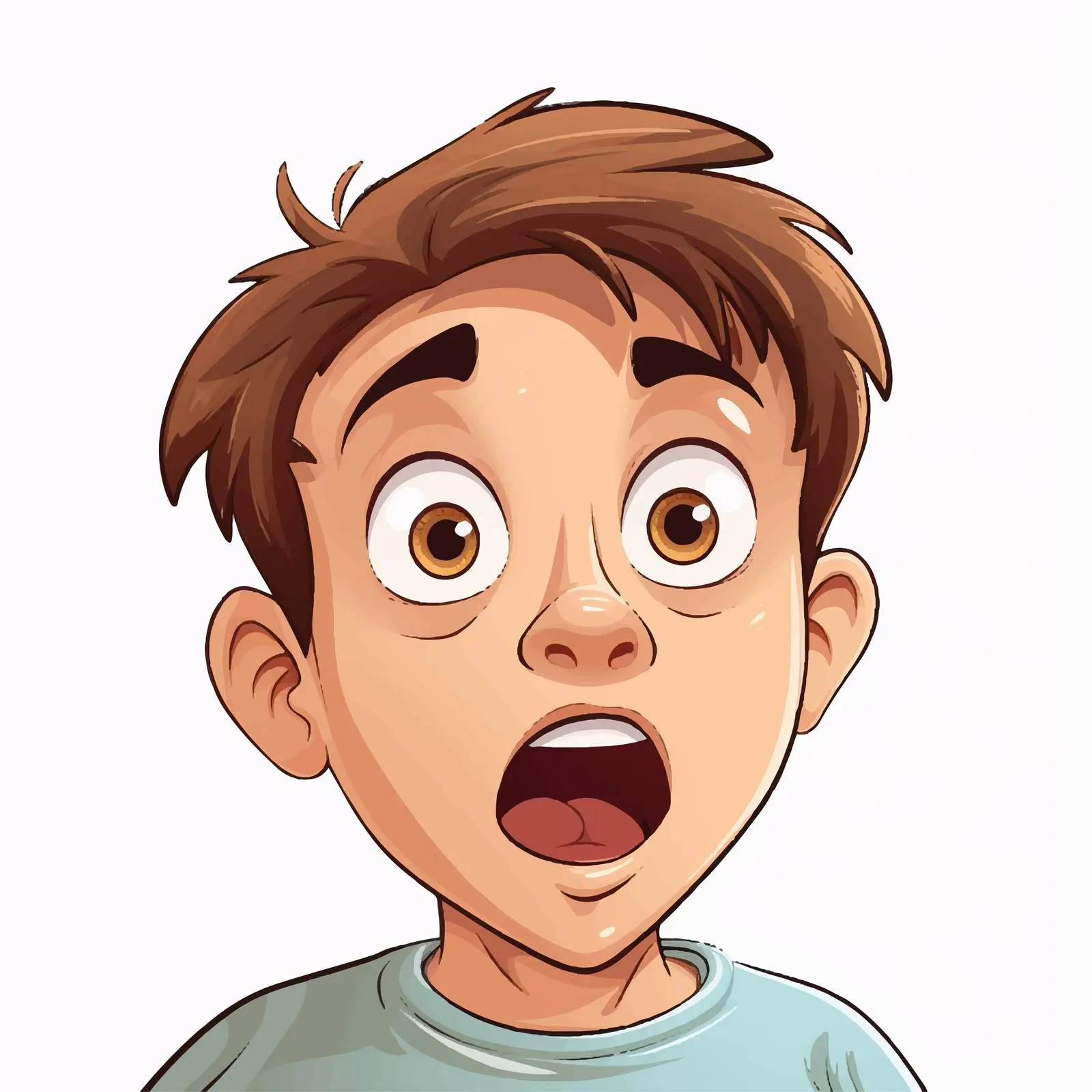 Surprised Expression Vector Illustration of a Boy — free download from Dotvec
