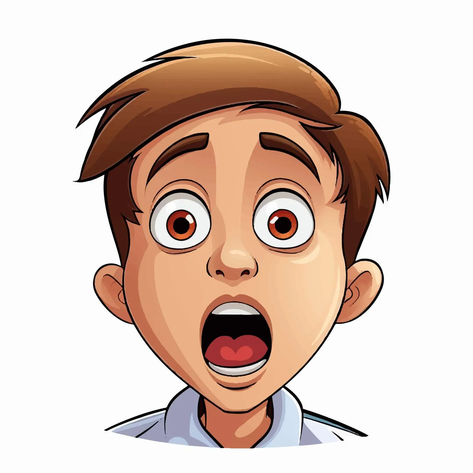 Surprised Expression Boy Vector Illustration — free download from Dotvec