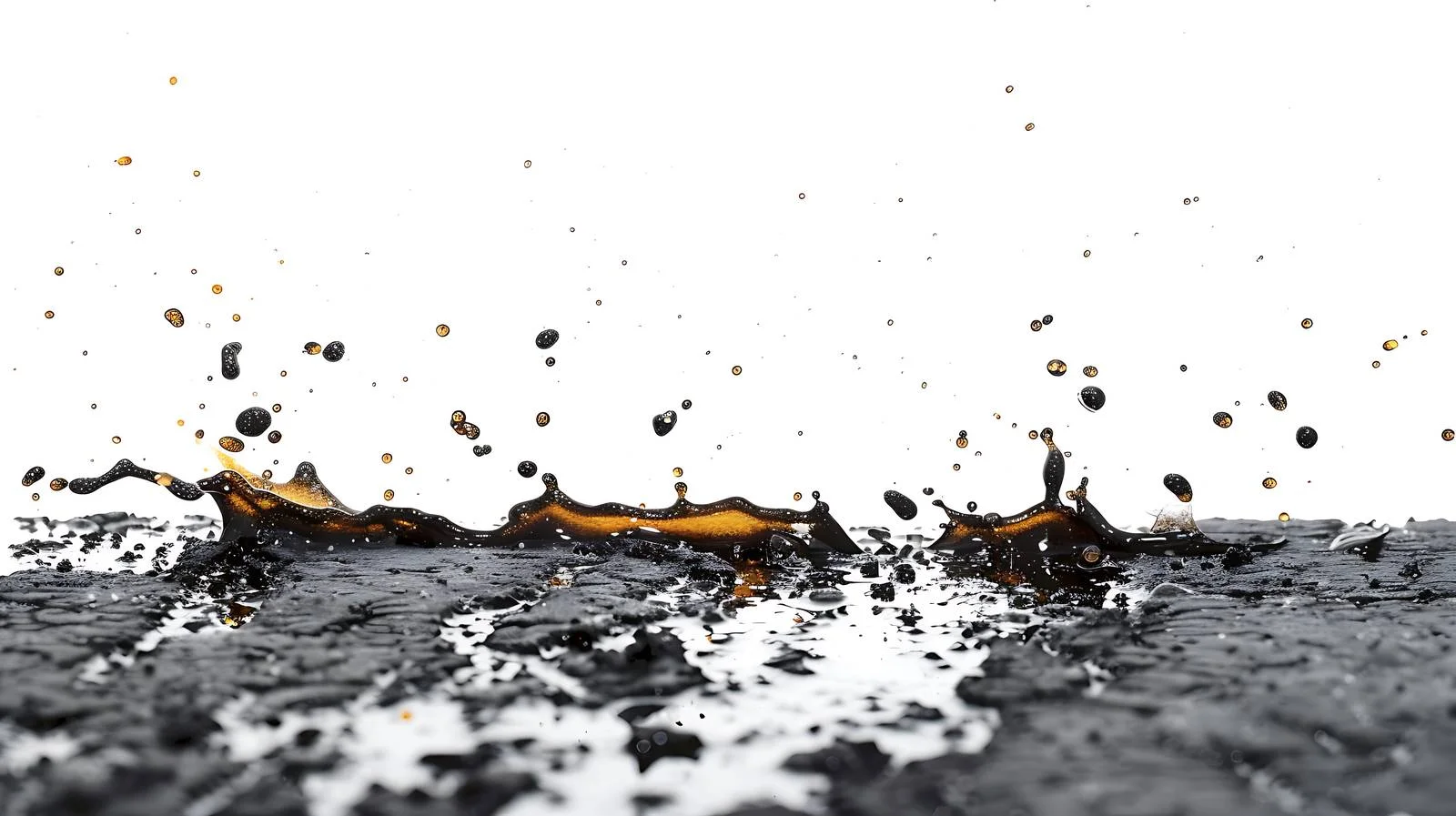 Vivid Oil or Gasoline Splash on Asphalt — free download from Dotvec
