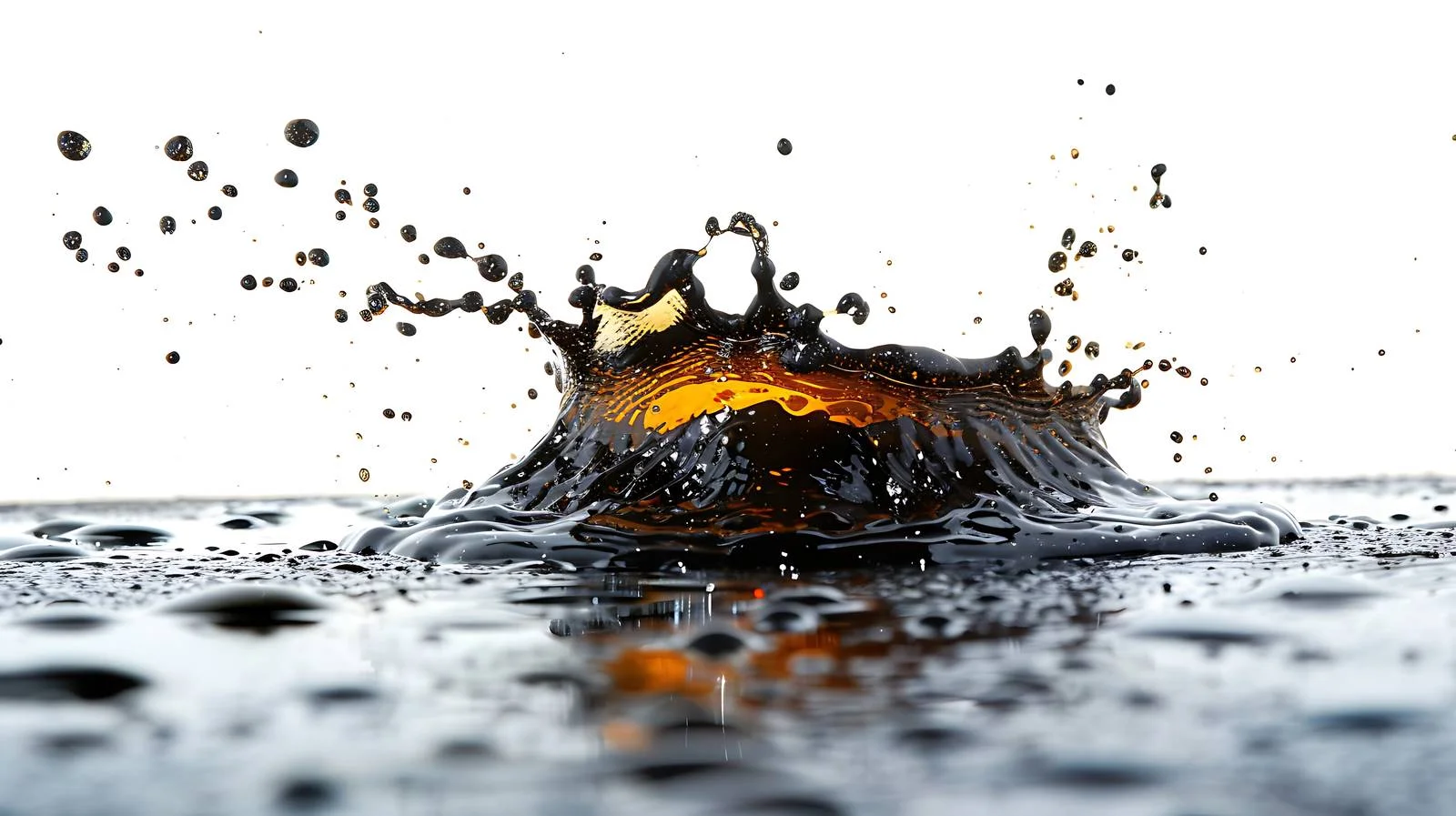 Vivid Oil or Gasoline Splash on Asphalt — free download from Dotvec