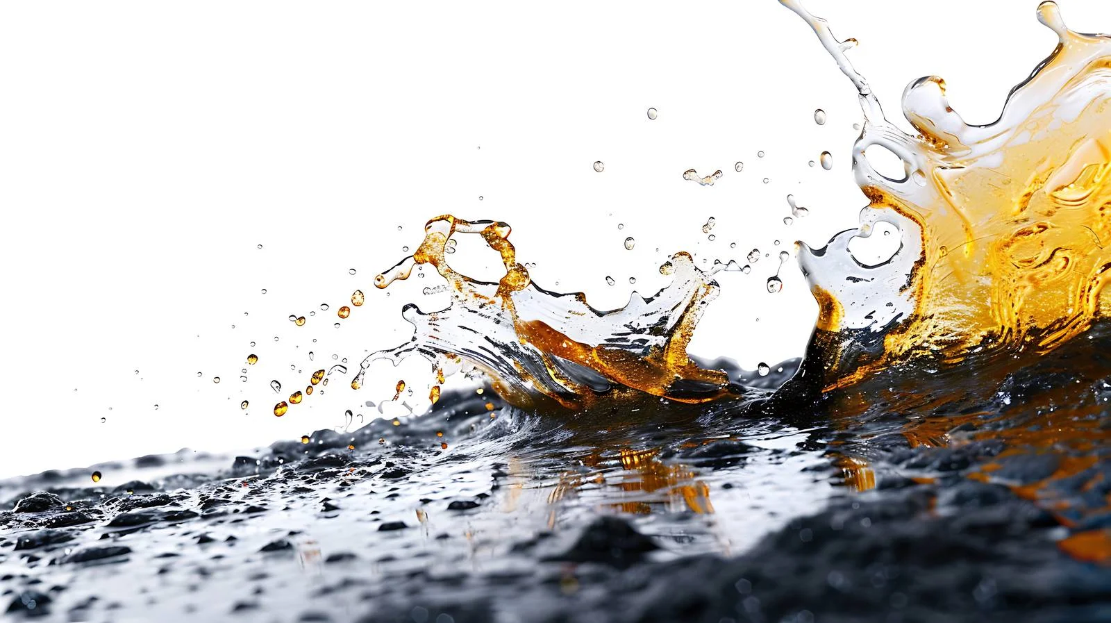 Vivid oil spill on asphalt surface — free download from Dotvec