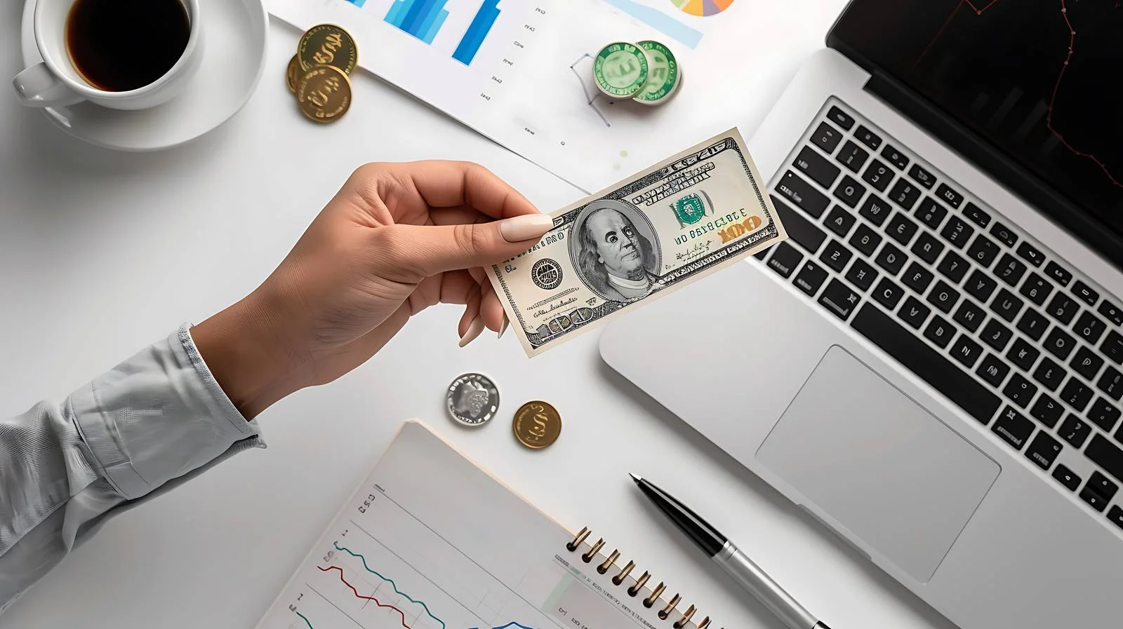 Financial Transaction Scene — free download from Dotvec