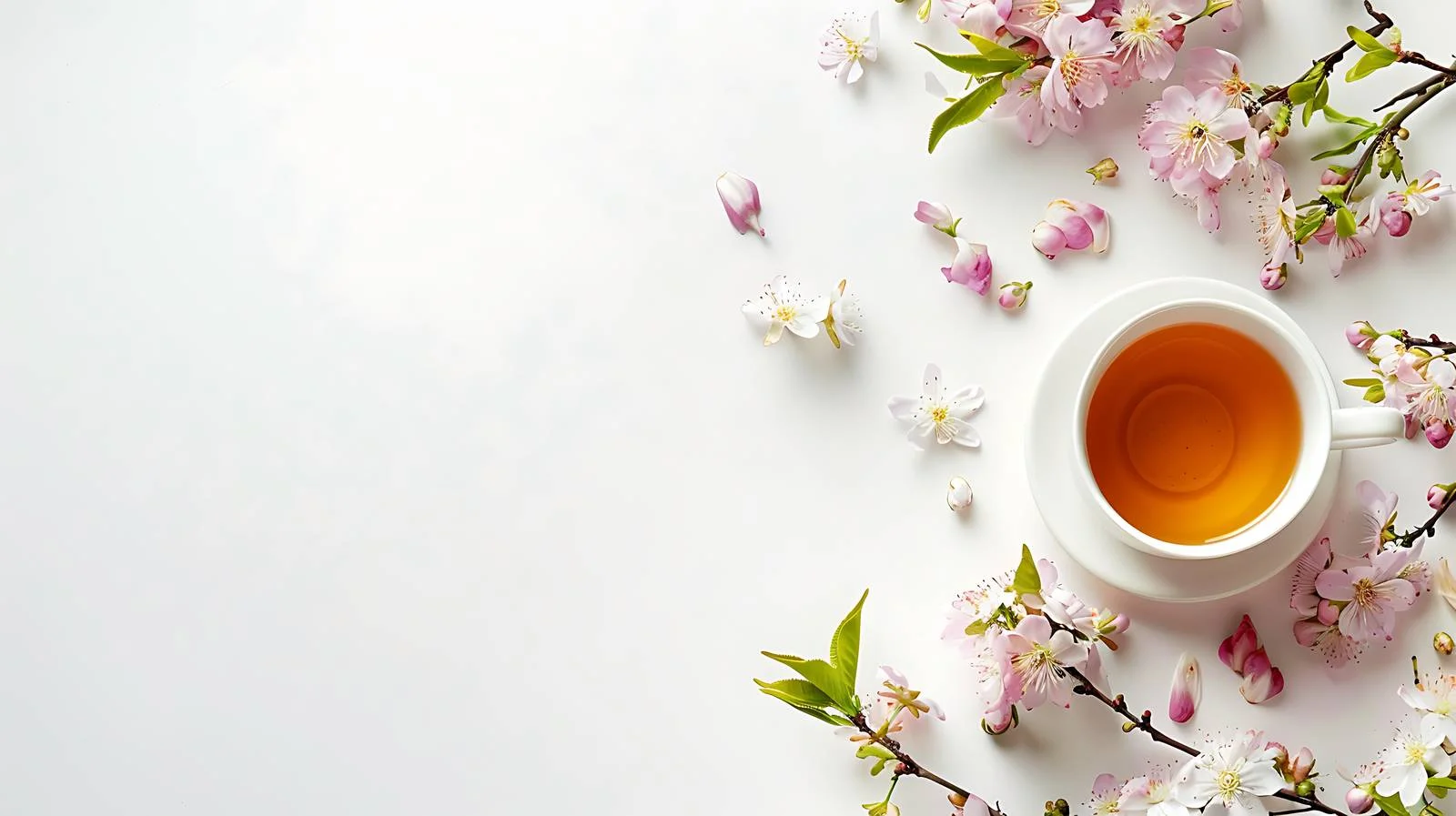 Tranquil Setting with Jasmine Tea Cup — free download from Dotvec