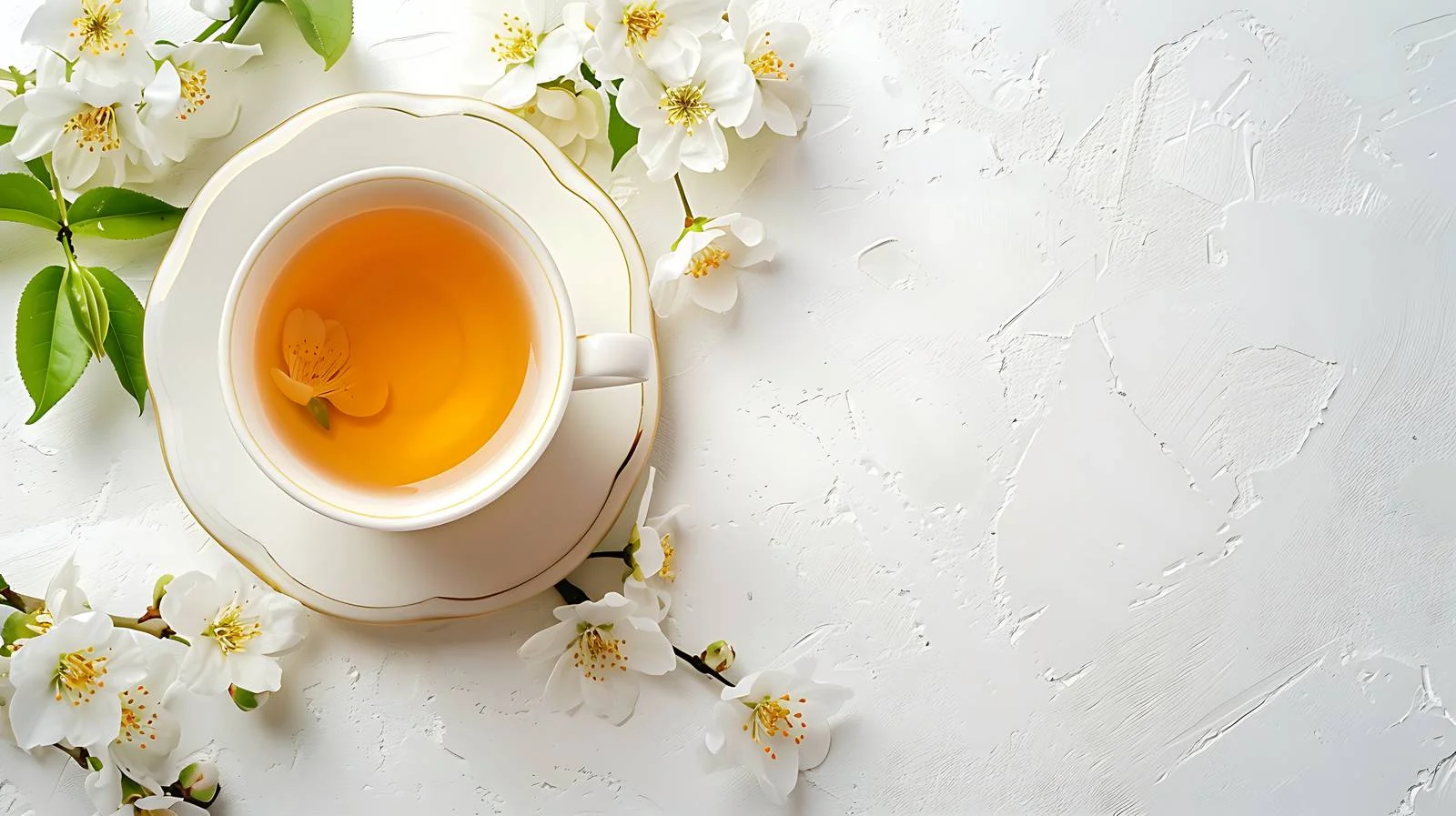 Tranquil Display: Savoring Serene Jasmine Tea — free download from Dotvec