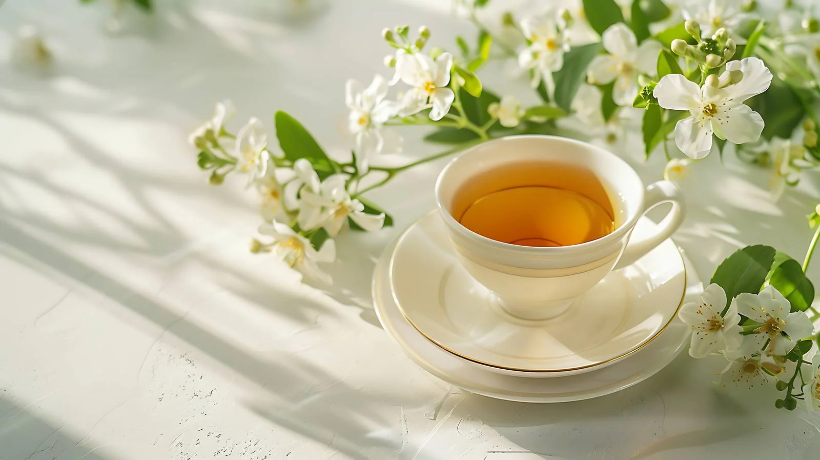 Soothing Jasmine Tea in Serene Setting — free download from Dotvec