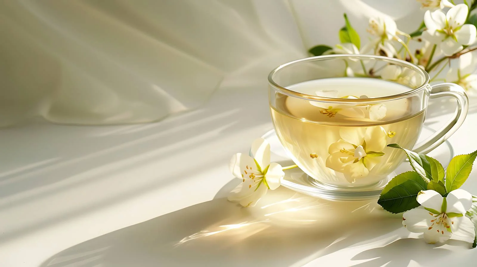 Soothing Jasmine Tea in Serene Composition — free download from Dotvec
