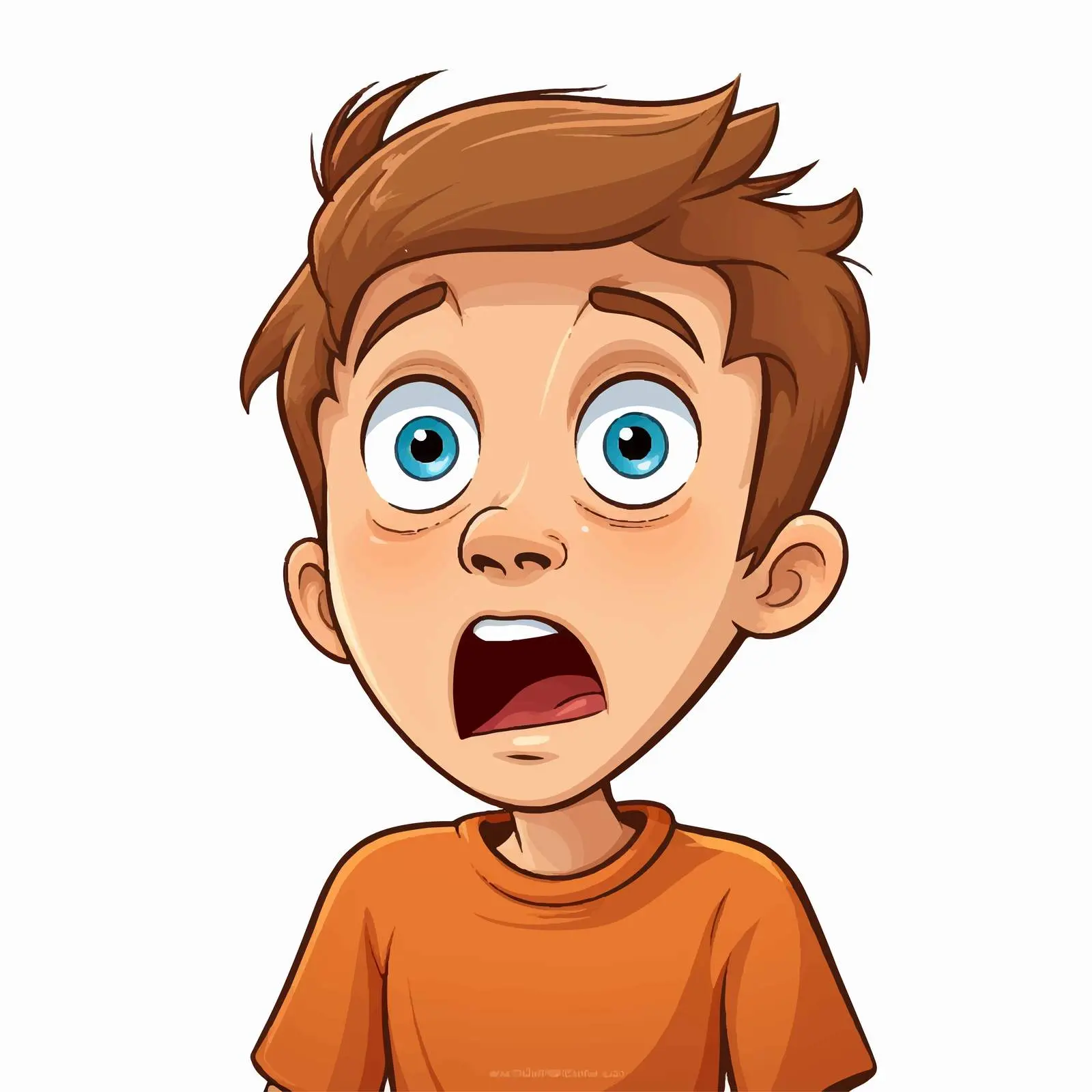 Surprised Cartoon Boy Vector Illustration — free download from Dotvec