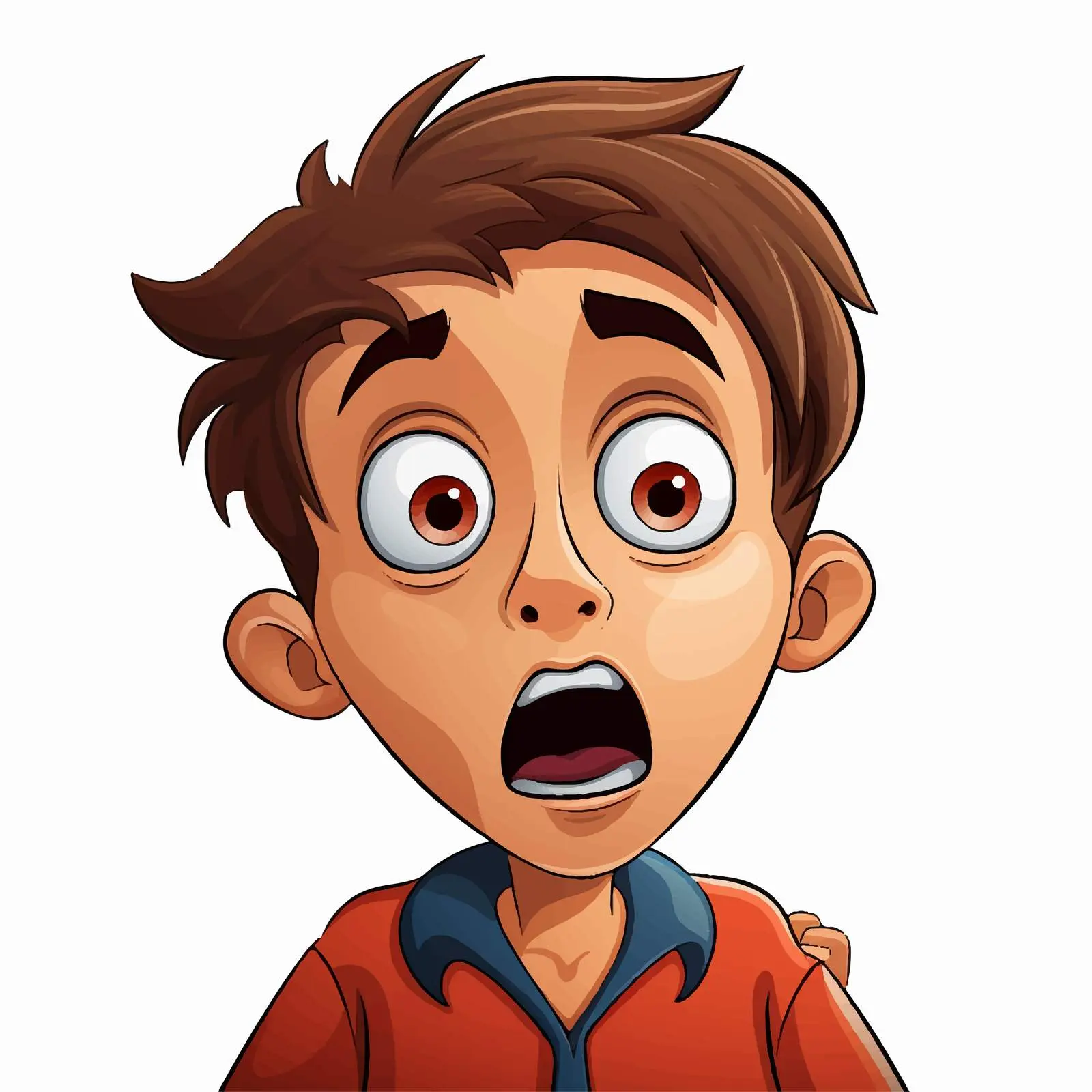 Surprised Cartoon Boy Vector Illustration — free download from Dotvec