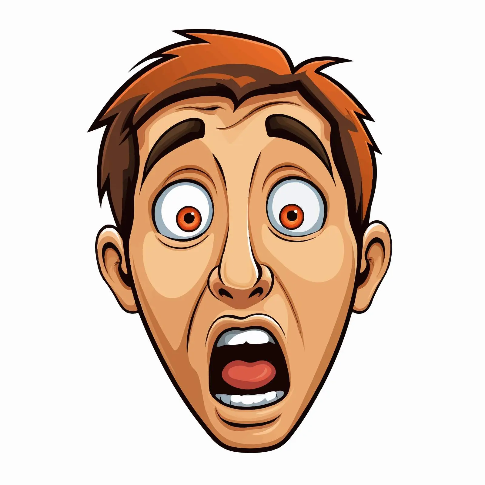 Surprised Cartoon Face Vector Graphic — free download from Dotvec