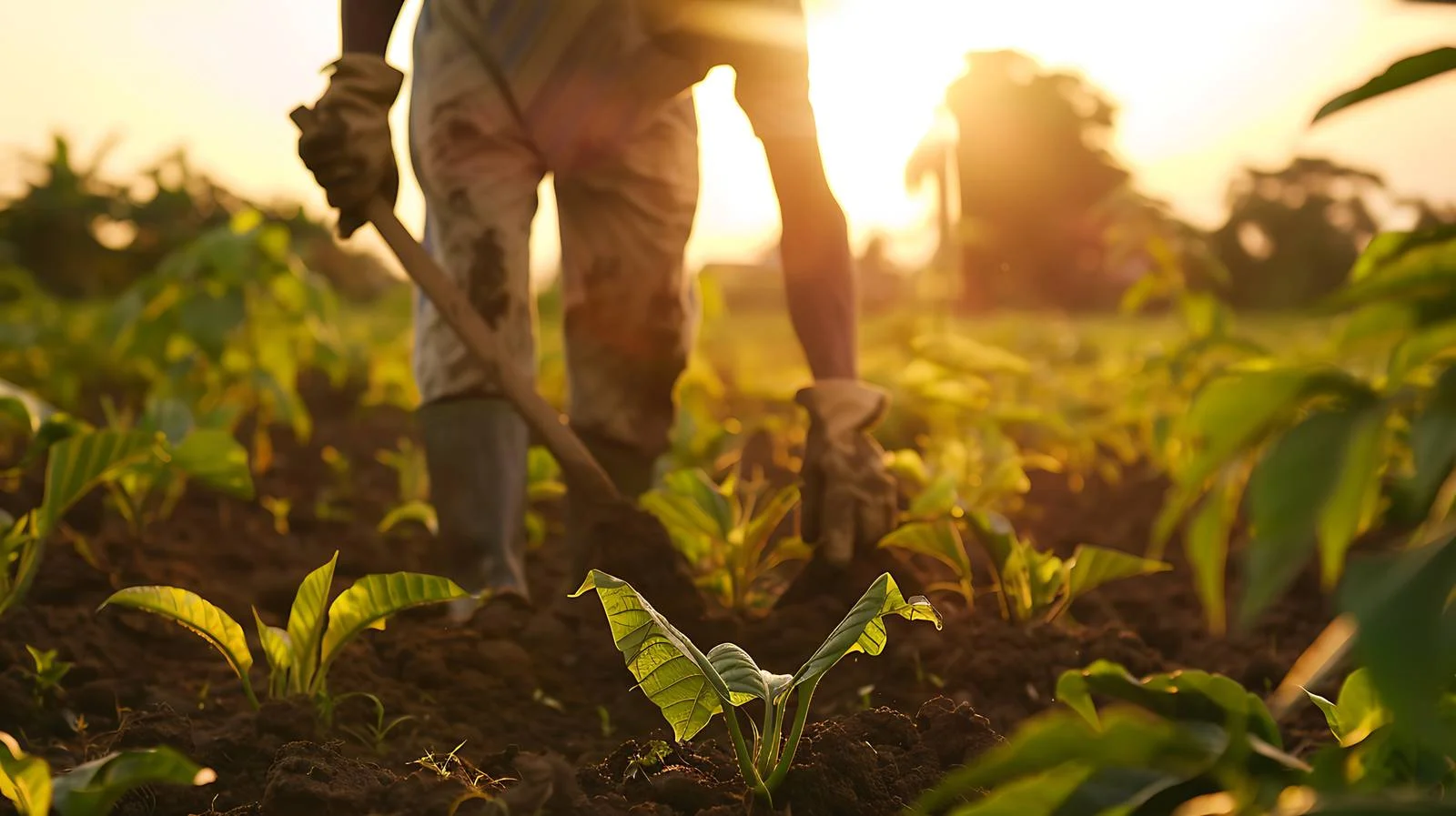 Cassava Farmer with Hoe — free download from Dotvec